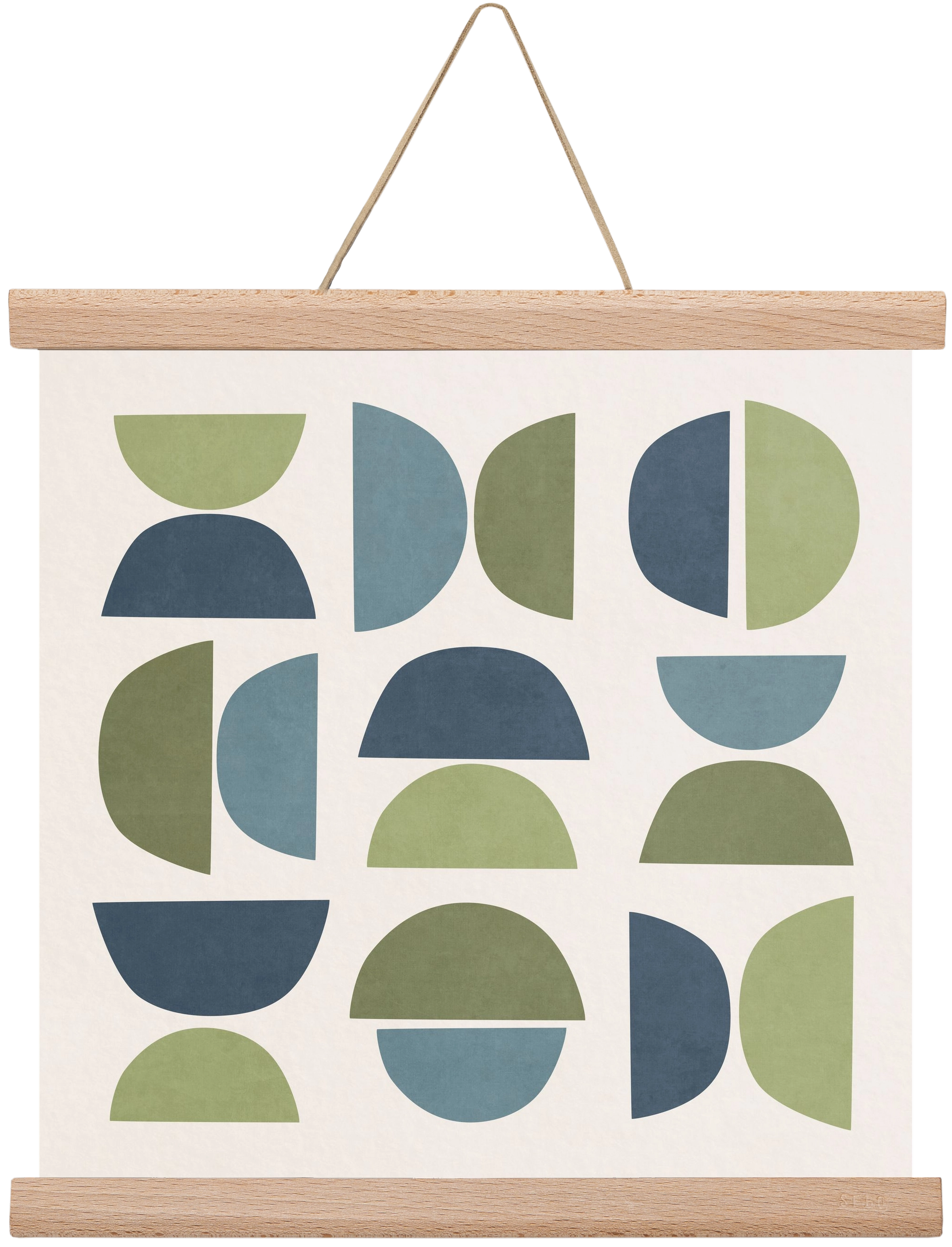 MINIMAL GEOMETIC ART 03, 30x30 cm (30x30 cm), Tölgy akasztó