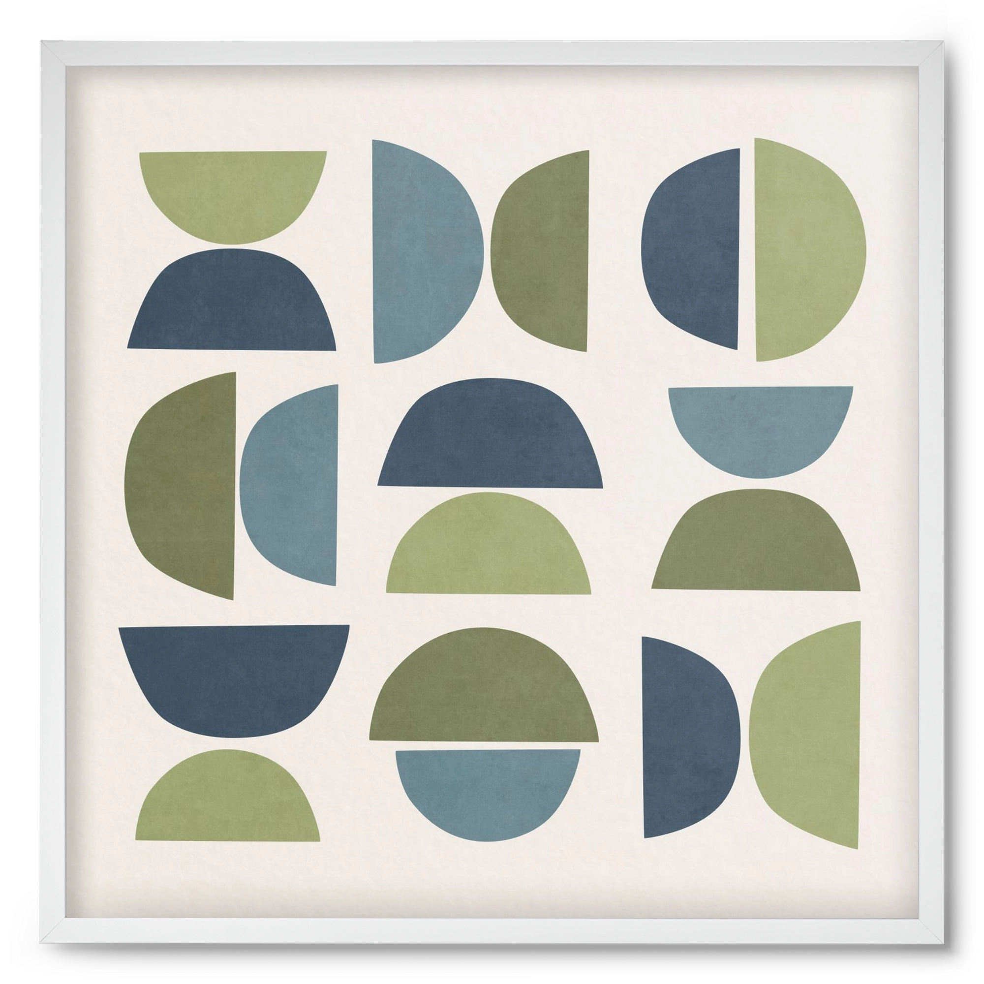 MINIMAL GEOMETIC ART 03, 50x50 cm (50x50 cm), Fehér keret