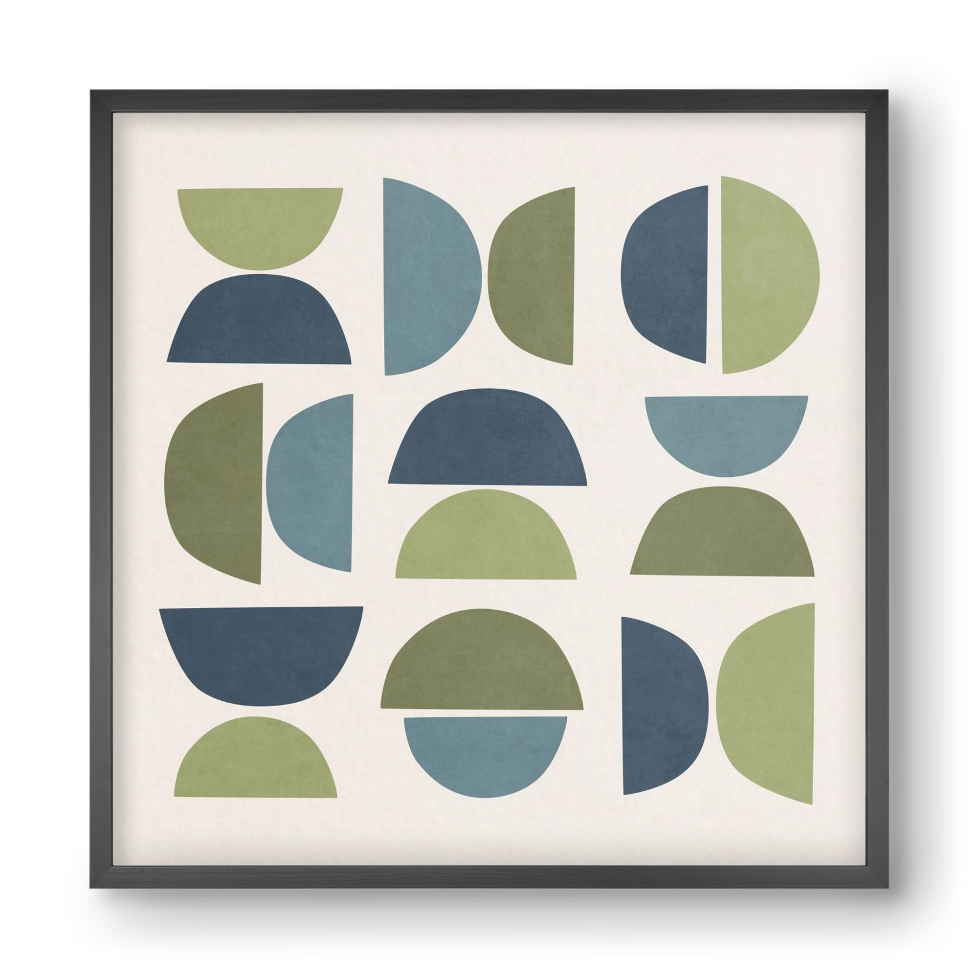 MINIMAL GEOMETIC ART 03, 40x40 cm (40x40 cm), Fekete keret