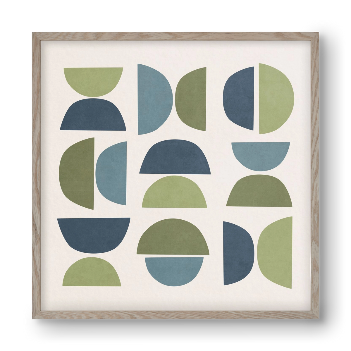 MINIMAL GEOMETIC ART 03, 40x40 cm (40x40 cm), Tölgy keret