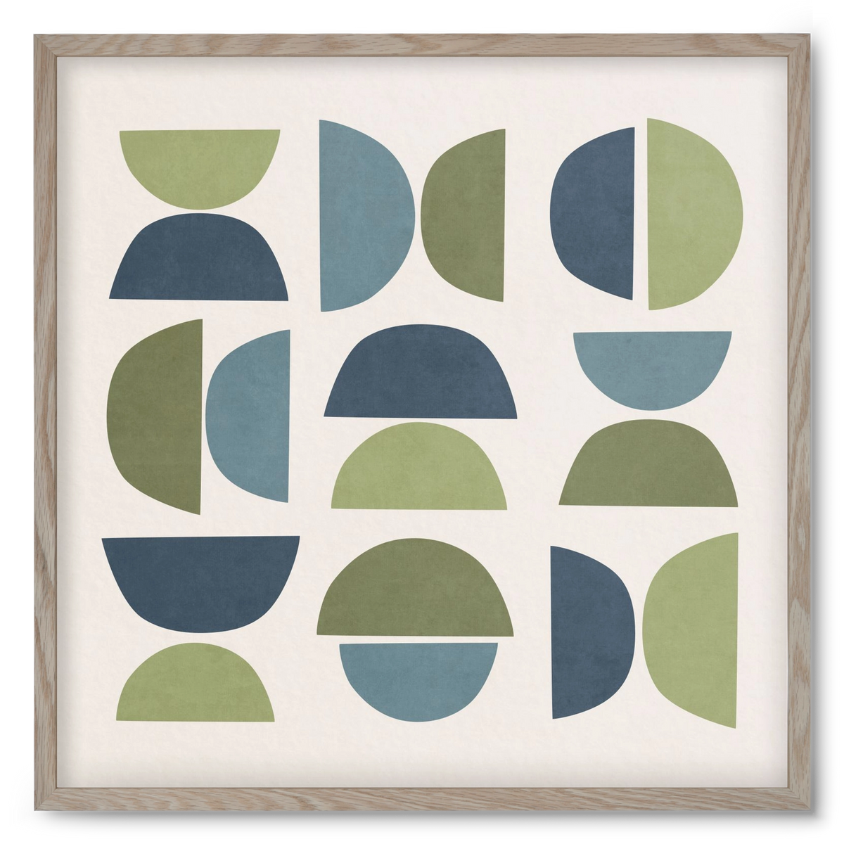 MINIMAL GEOMETIC ART 03, 50x50 cm (50x50 cm), Tölgy keret