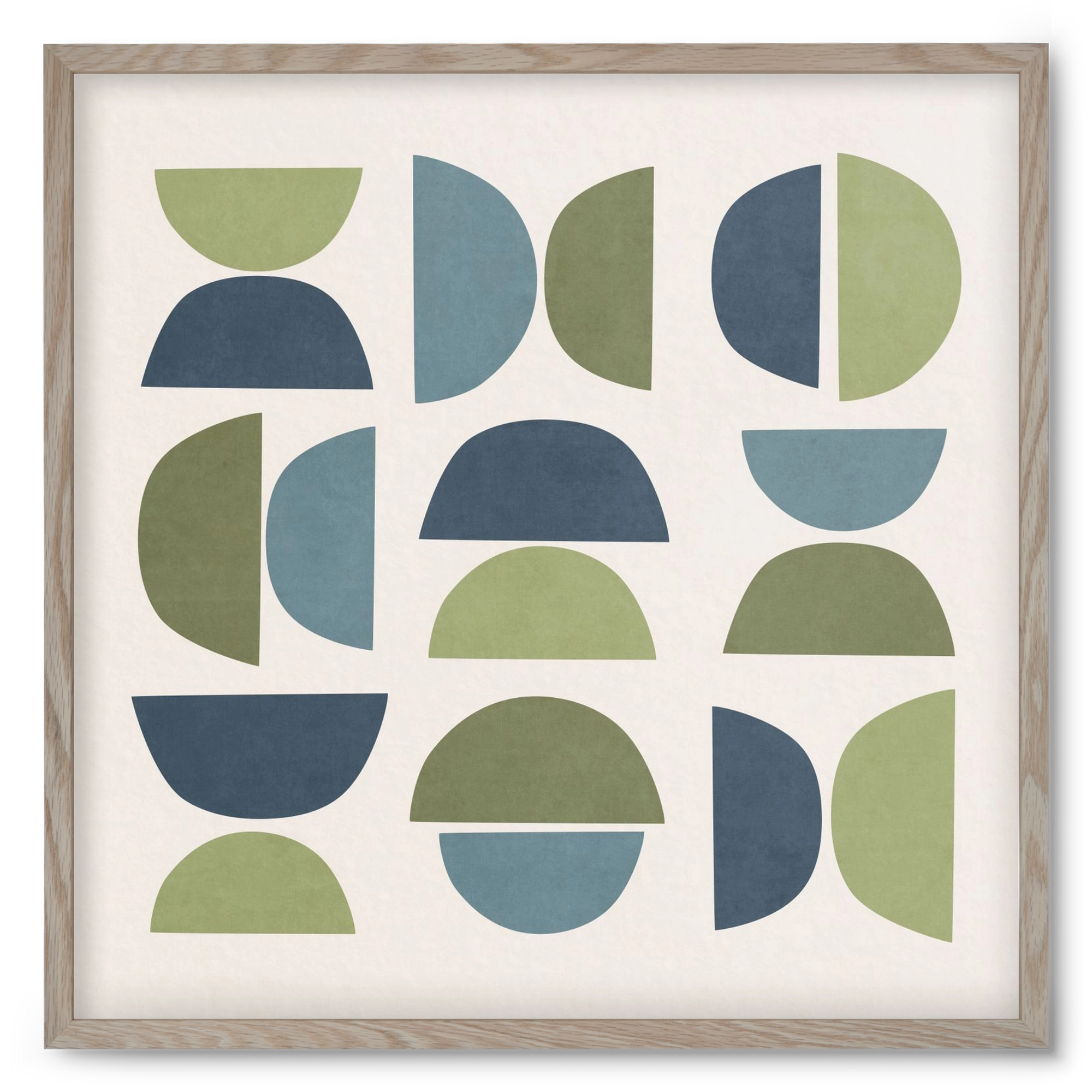 MINIMAL GEOMETIC ART 03, 50x50 cm (50x50 cm), Tölgy keret