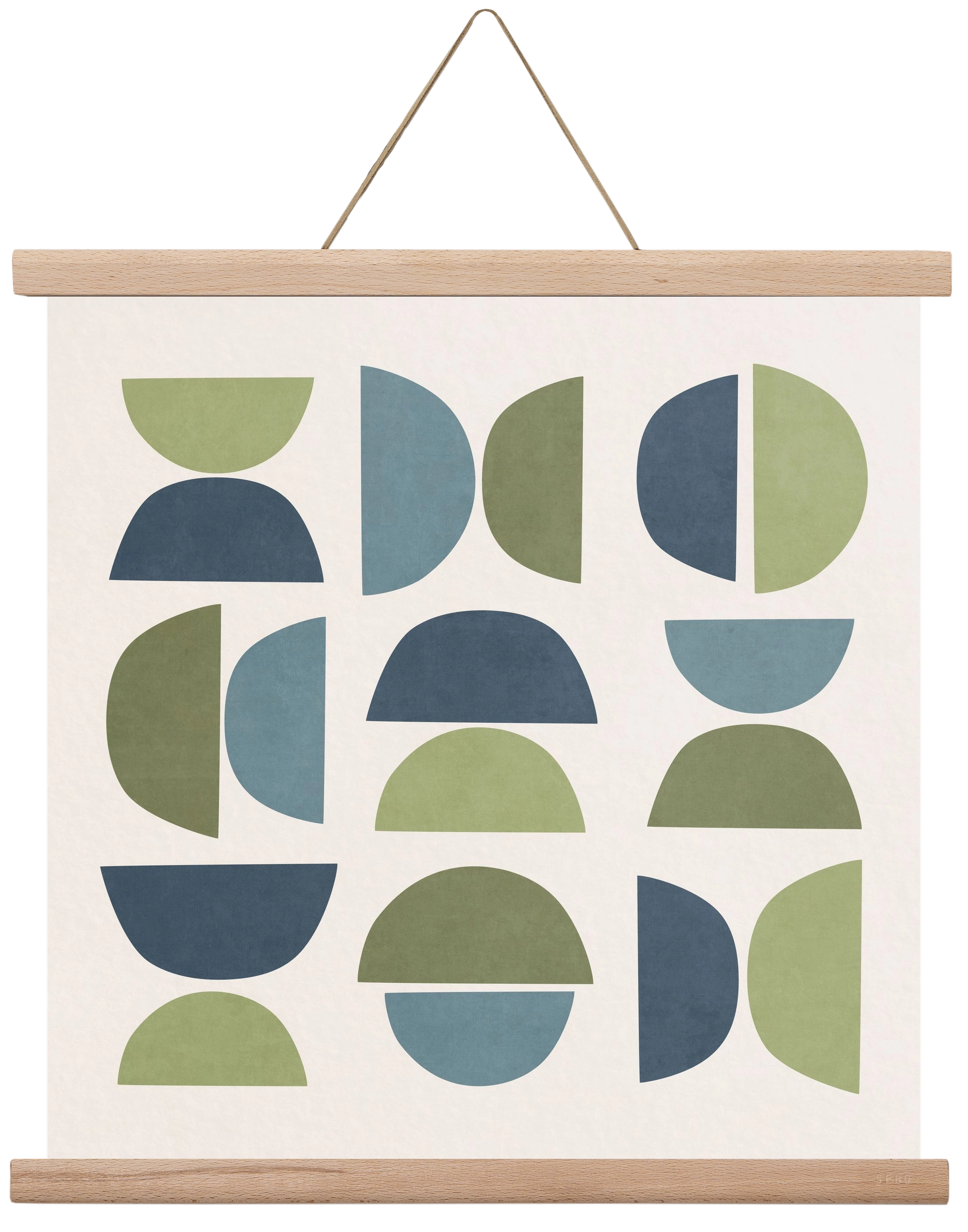 MINIMAL GEOMETIC ART 03, 40x40 cm (40x40 cm), Tölgy akasztó