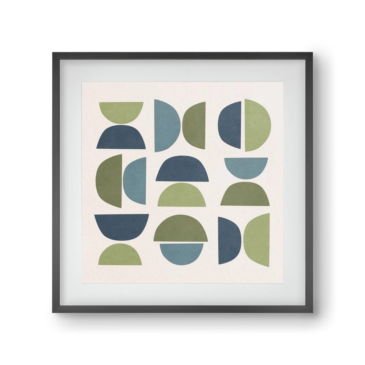 MINIMAL GEOMETIC ART 03, 30x30 cm (20x20 cm), Fekete keret, paszpartuval