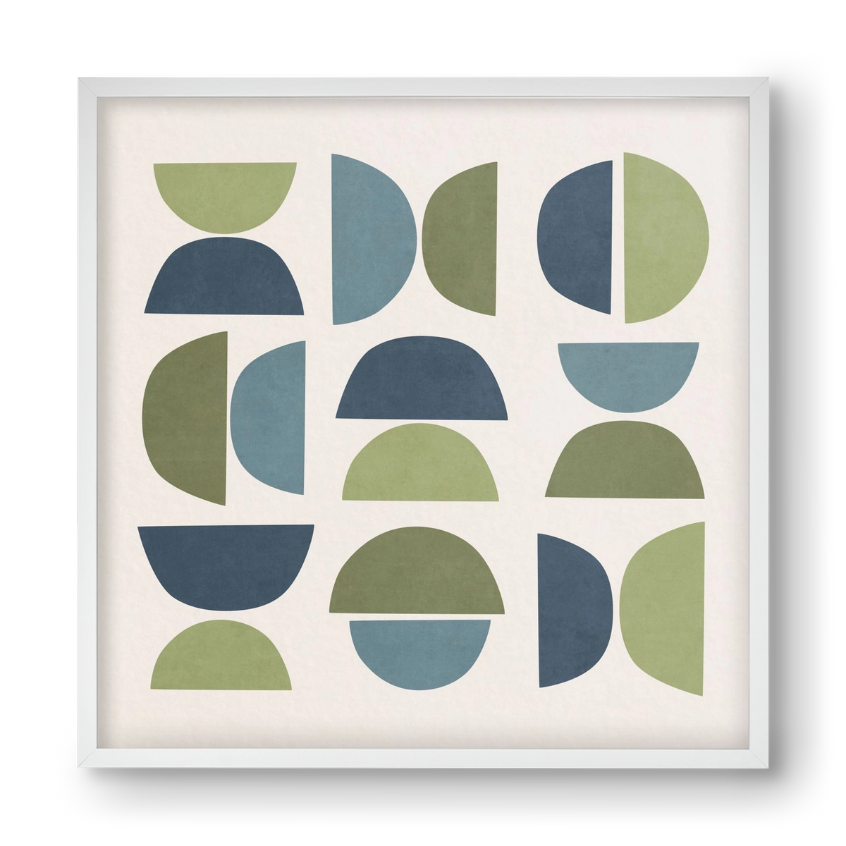 MINIMAL GEOMETIC ART 03, 40x40 cm (40x40 cm), Fehér keret