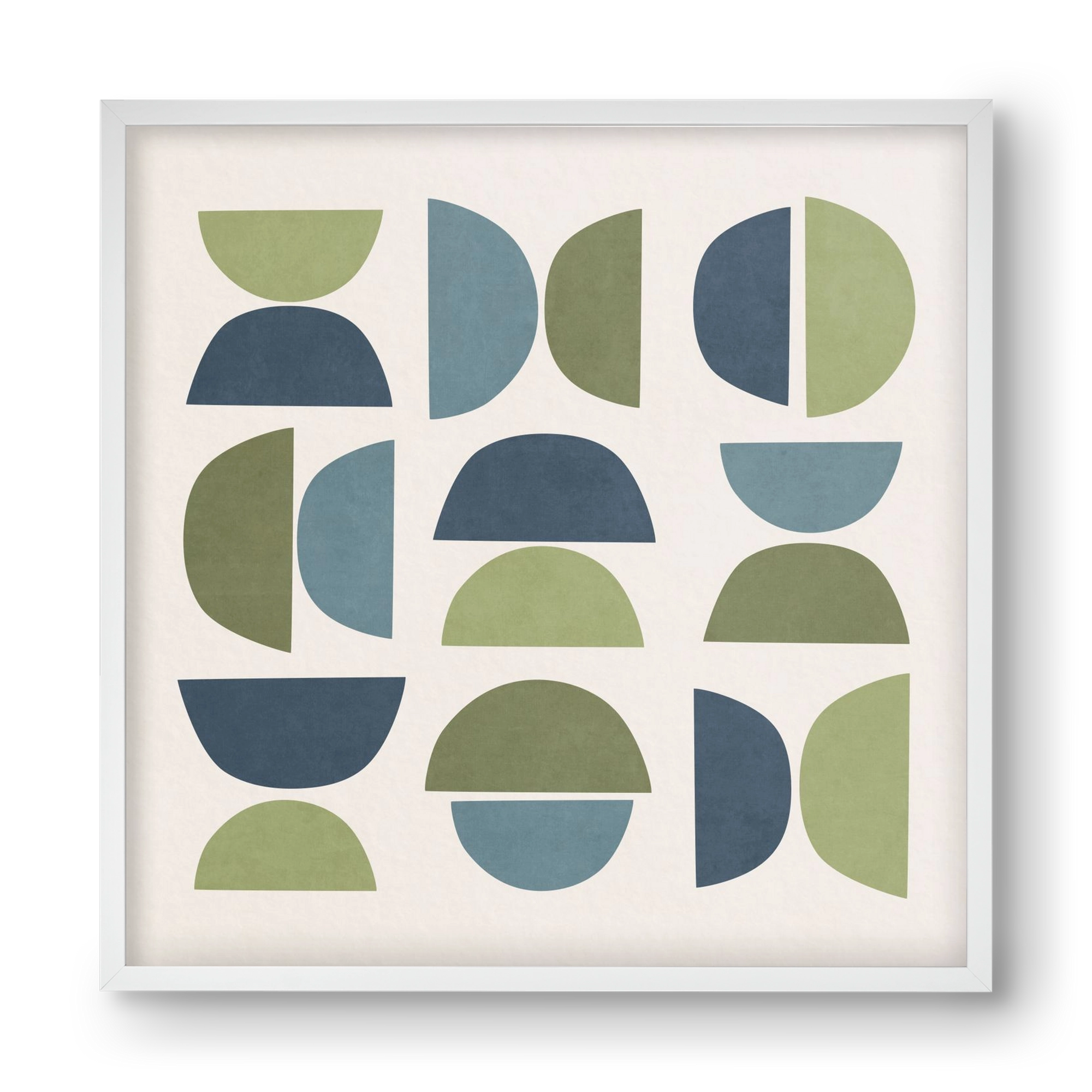 MINIMAL GEOMETIC ART 03, 40x40 cm (40x40 cm), Fehér keret