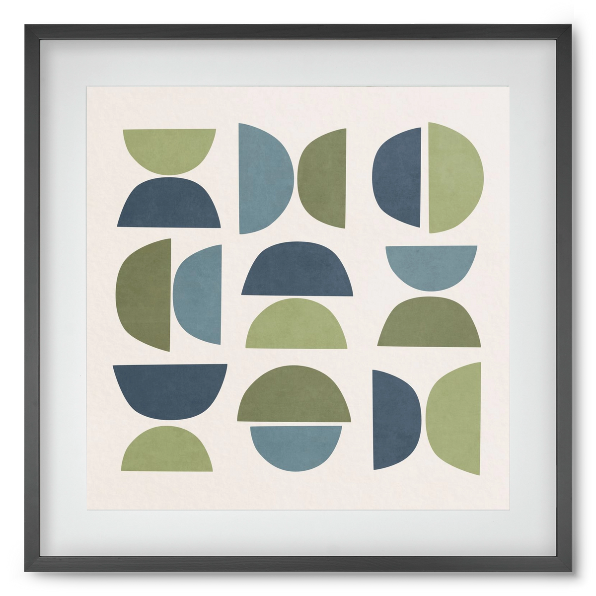 MINIMAL GEOMETIC ART 03, 50x50 cm (40x40 cm), Fekete keret, paszpartuval