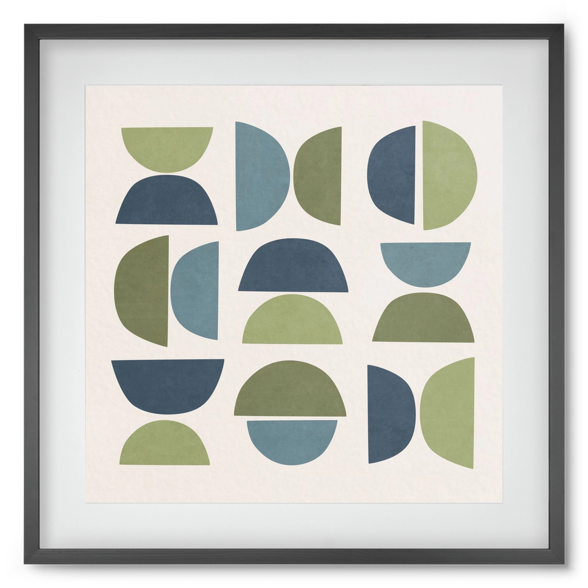 MINIMAL GEOMETIC ART 03, 50x50 cm (40x40 cm), Fekete keret, paszpartuval