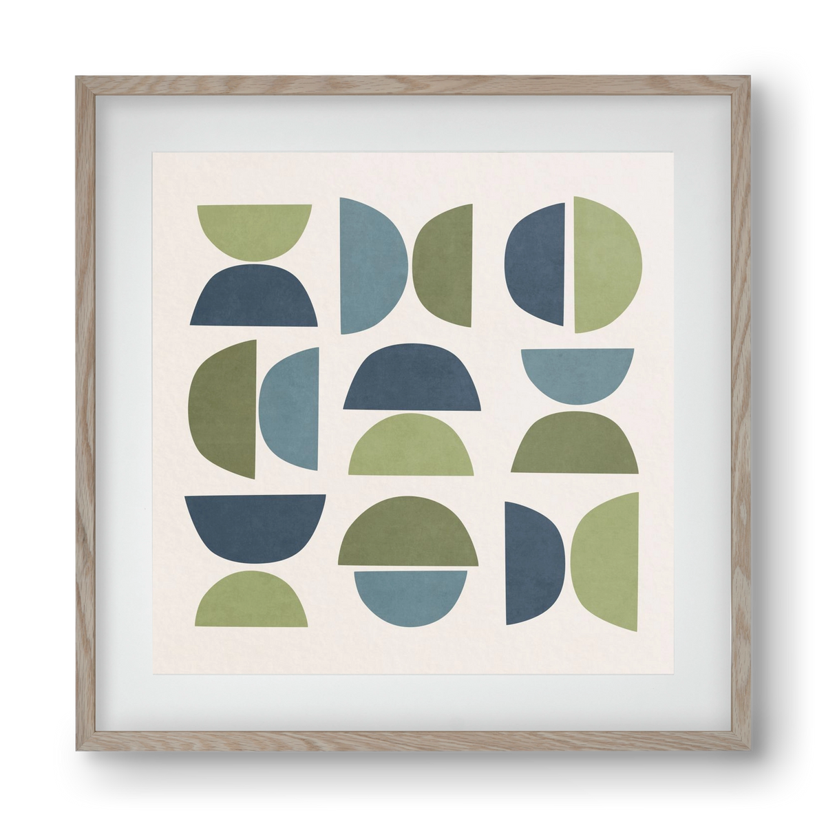 MINIMAL GEOMETIC ART 03, 40x40 cm (30x30 cm), Tölgy keret, paszpartuval