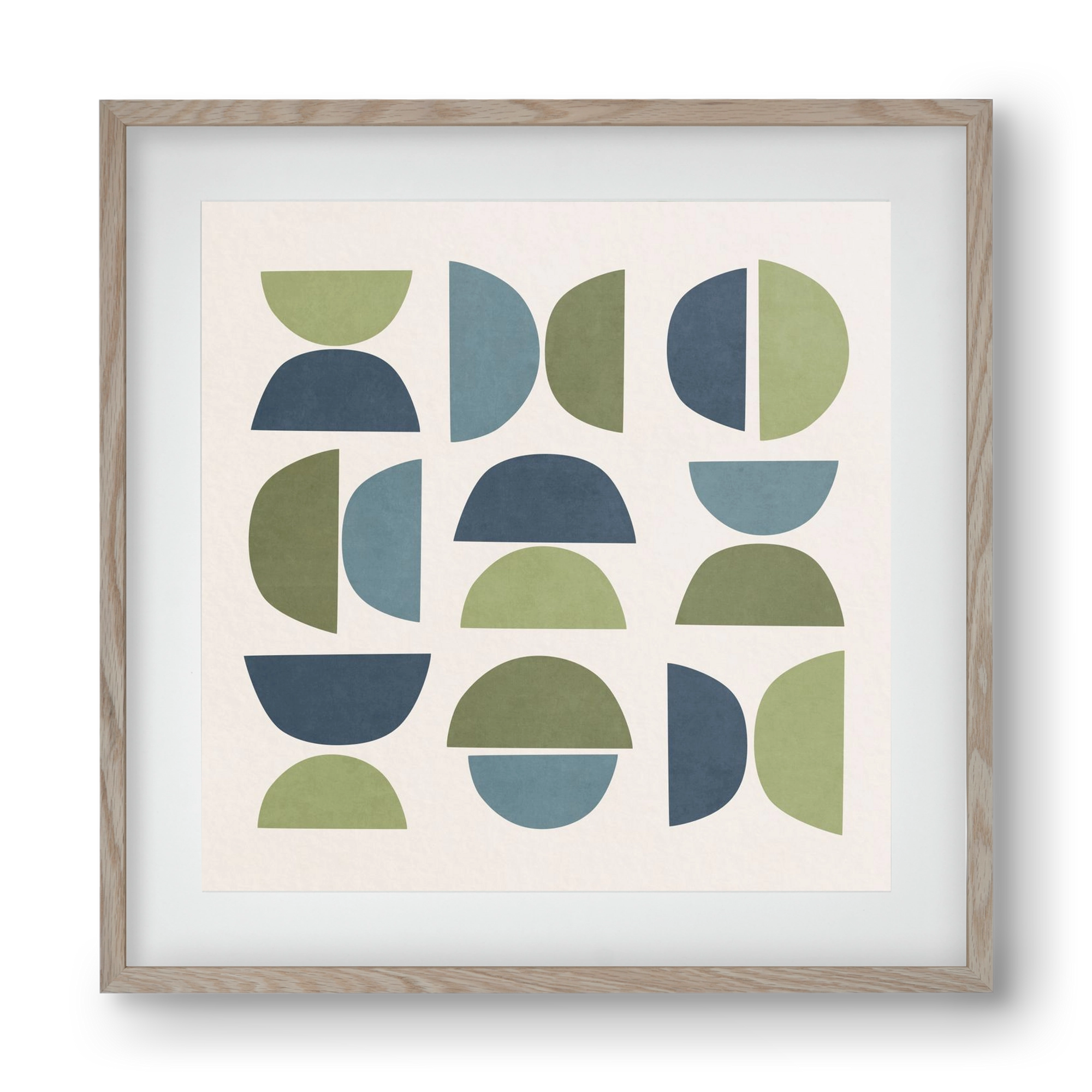 MINIMAL GEOMETIC ART 03, 40x40 cm (30x30 cm), Tölgy keret, paszpartuval