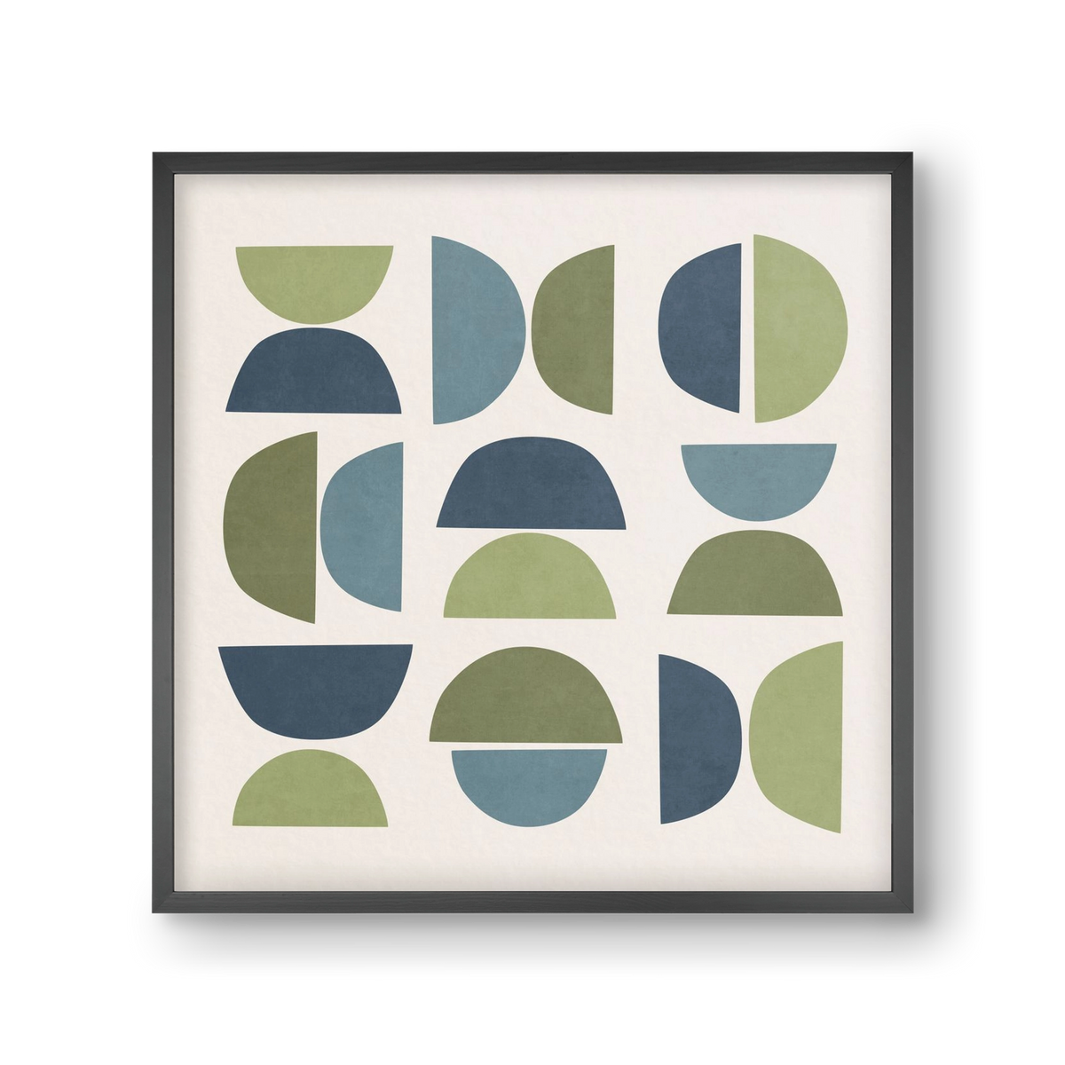 MINIMAL GEOMETIC ART 03, 30x30 cm (30x30 cm), Fekete keret