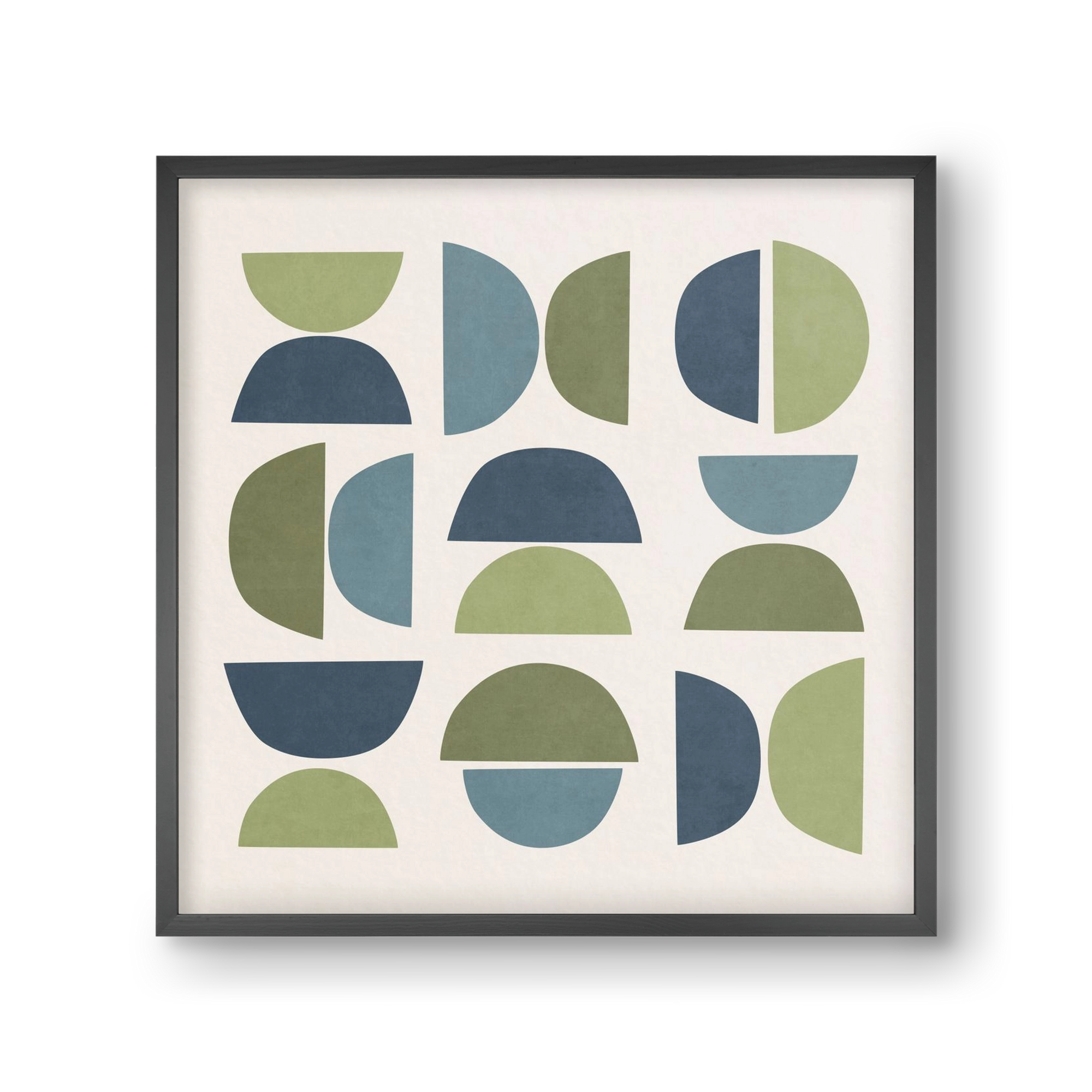 MINIMAL GEOMETIC ART 03, 30x30 cm (30x30 cm), Fekete keret