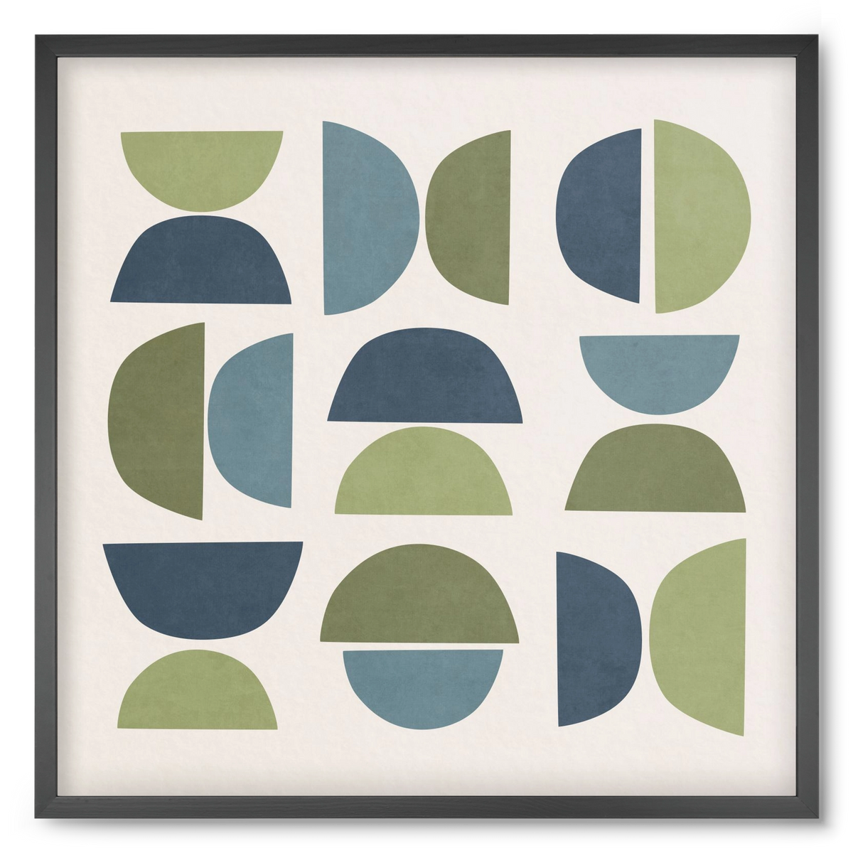 MINIMAL GEOMETIC ART 03, 50x50 cm (50x50 cm), Fekete keret