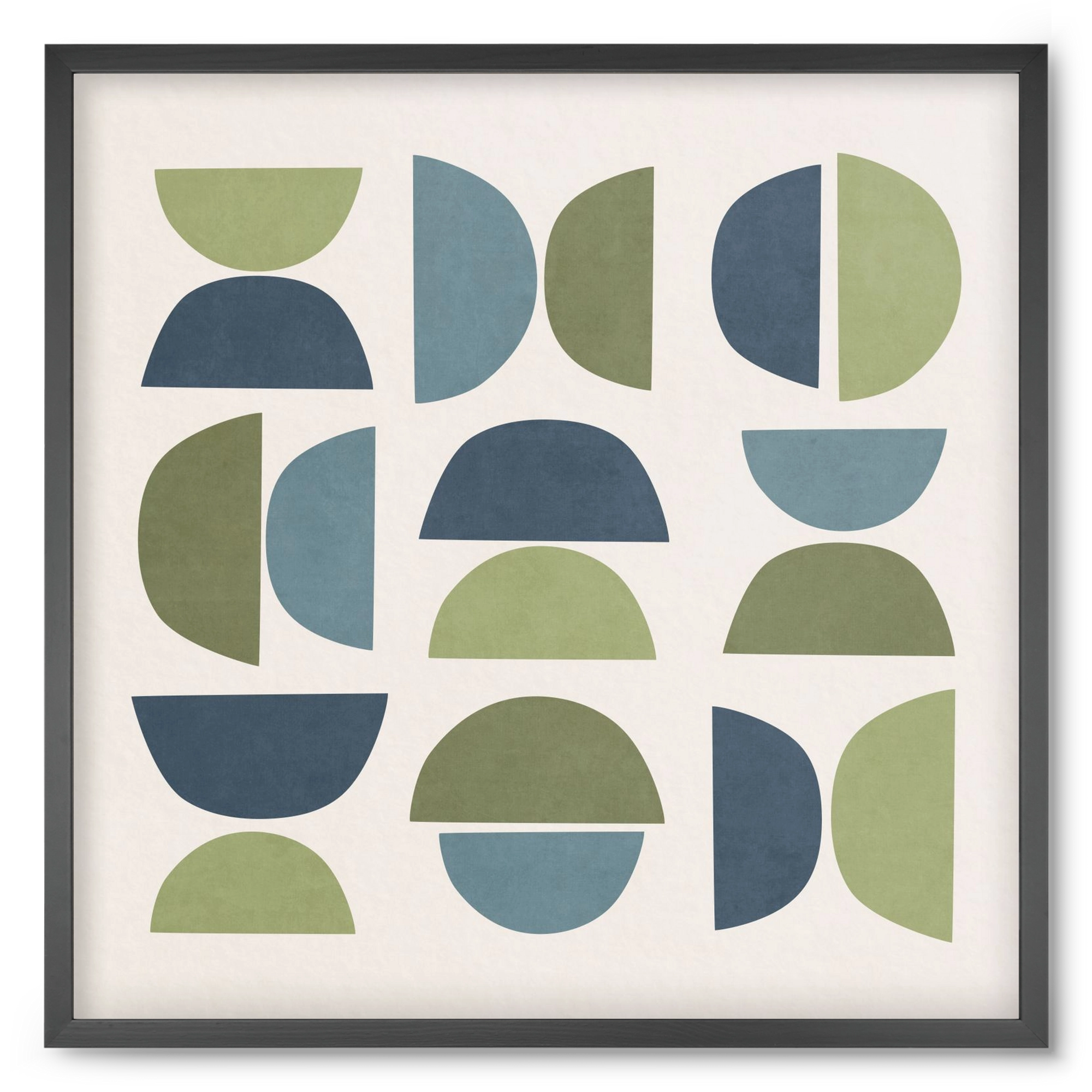 MINIMAL GEOMETIC ART 03, 50x50 cm (50x50 cm), Fekete keret