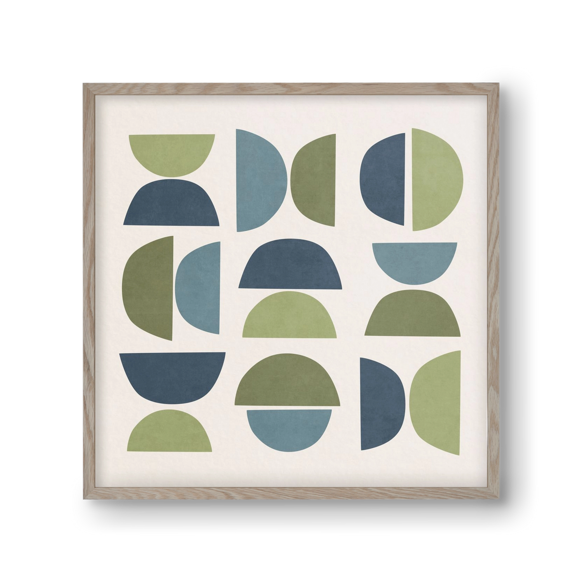 MINIMAL GEOMETIC ART 03, 30x30 cm (30x30 cm), Tölgy keret