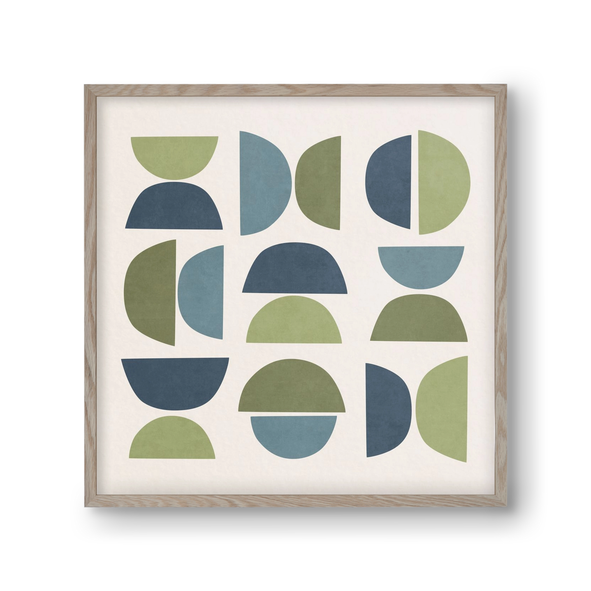 MINIMAL GEOMETIC ART 03, 30x30 cm (30x30 cm), Tölgy keret