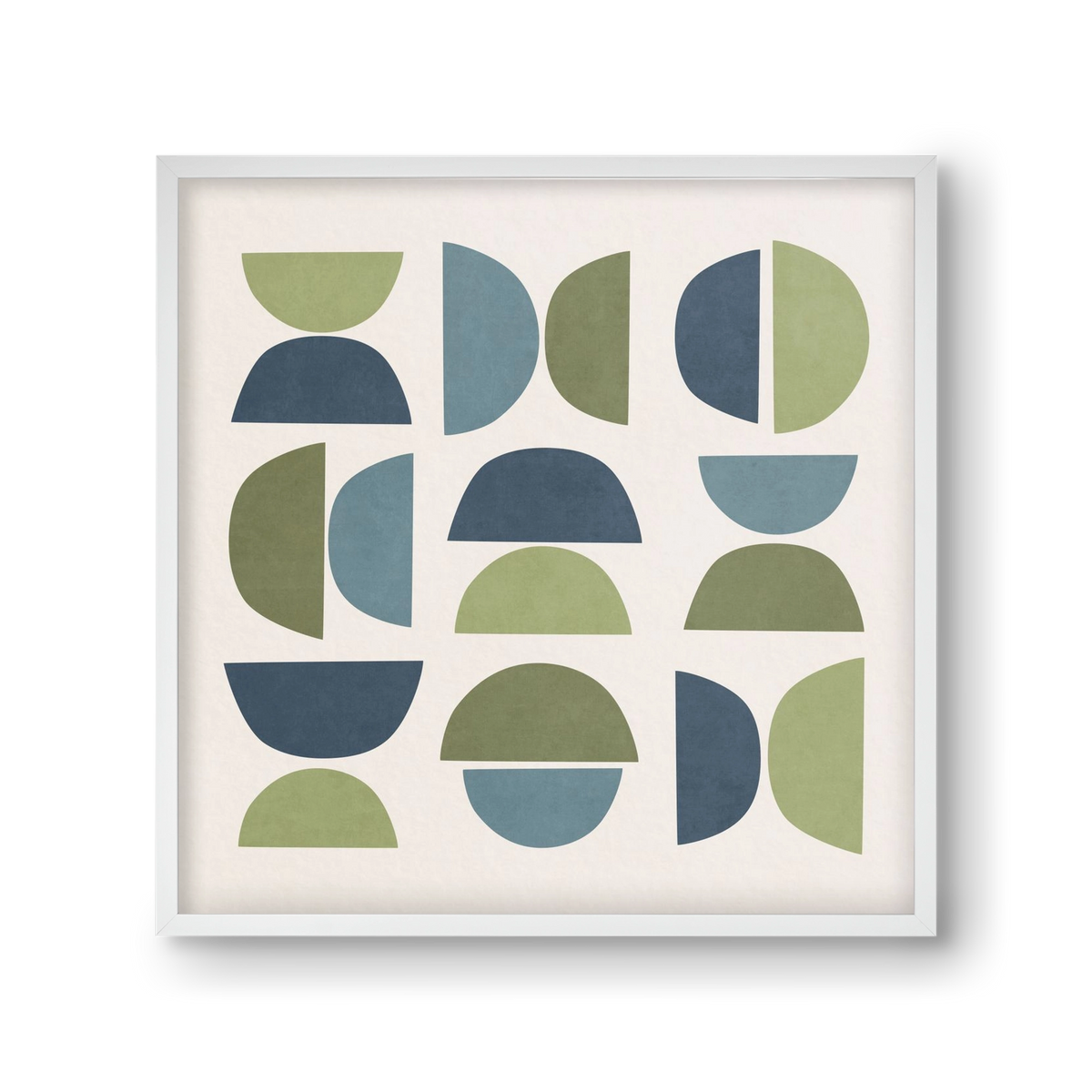 MINIMAL GEOMETIC ART 03, 30x30 cm (30x30 cm), Fehér keret