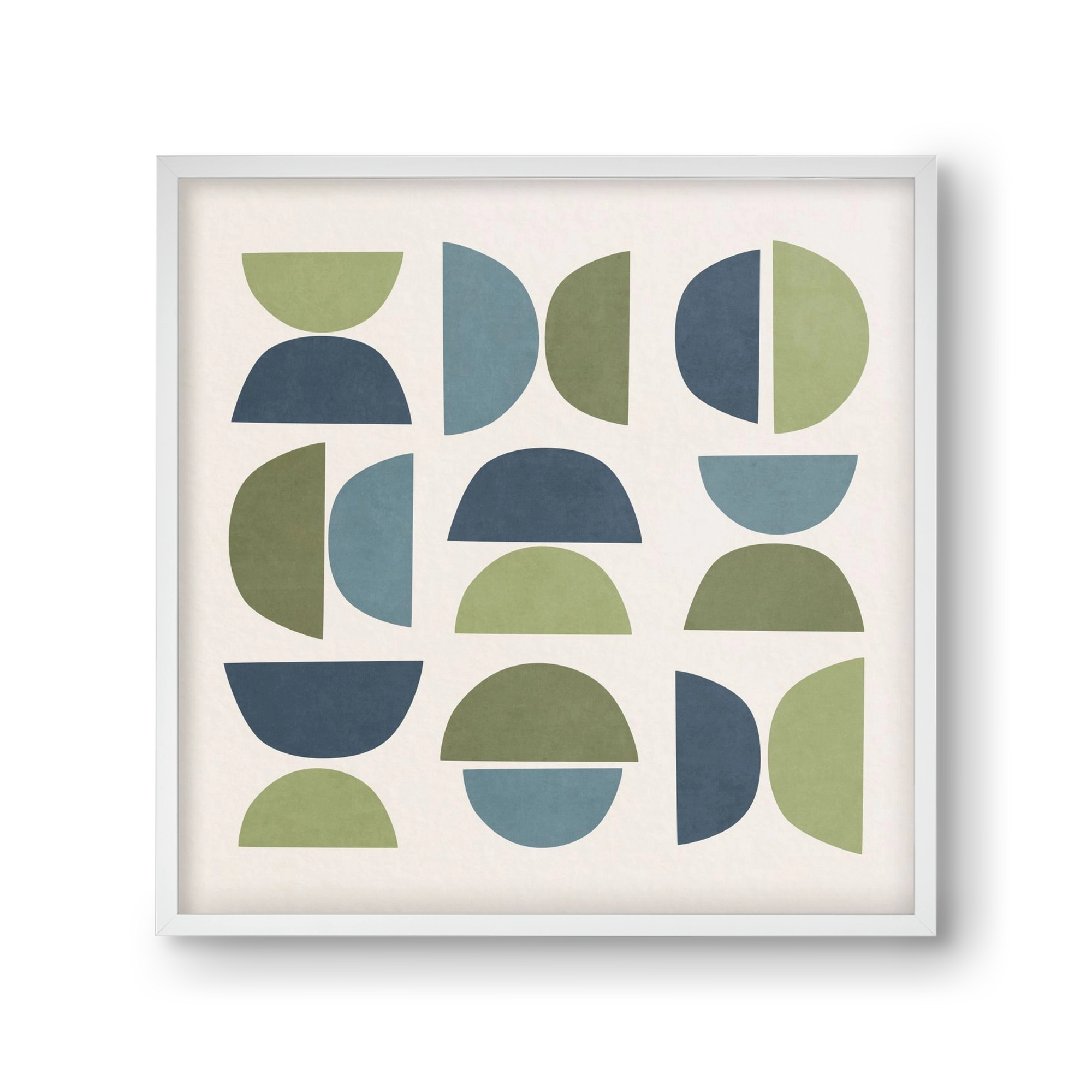 MINIMAL GEOMETIC ART 03, 30x30 cm (30x30 cm), Fehér keret