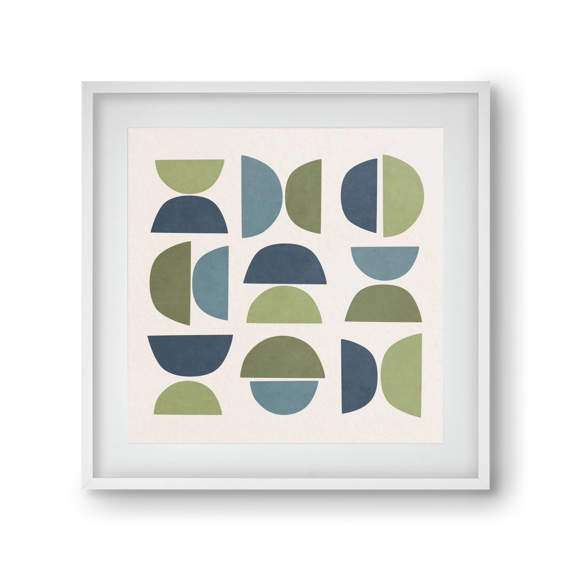 MINIMAL GEOMETIC ART 03, 30x30 cm (20x20 cm), Fehér keret, paszpartuval