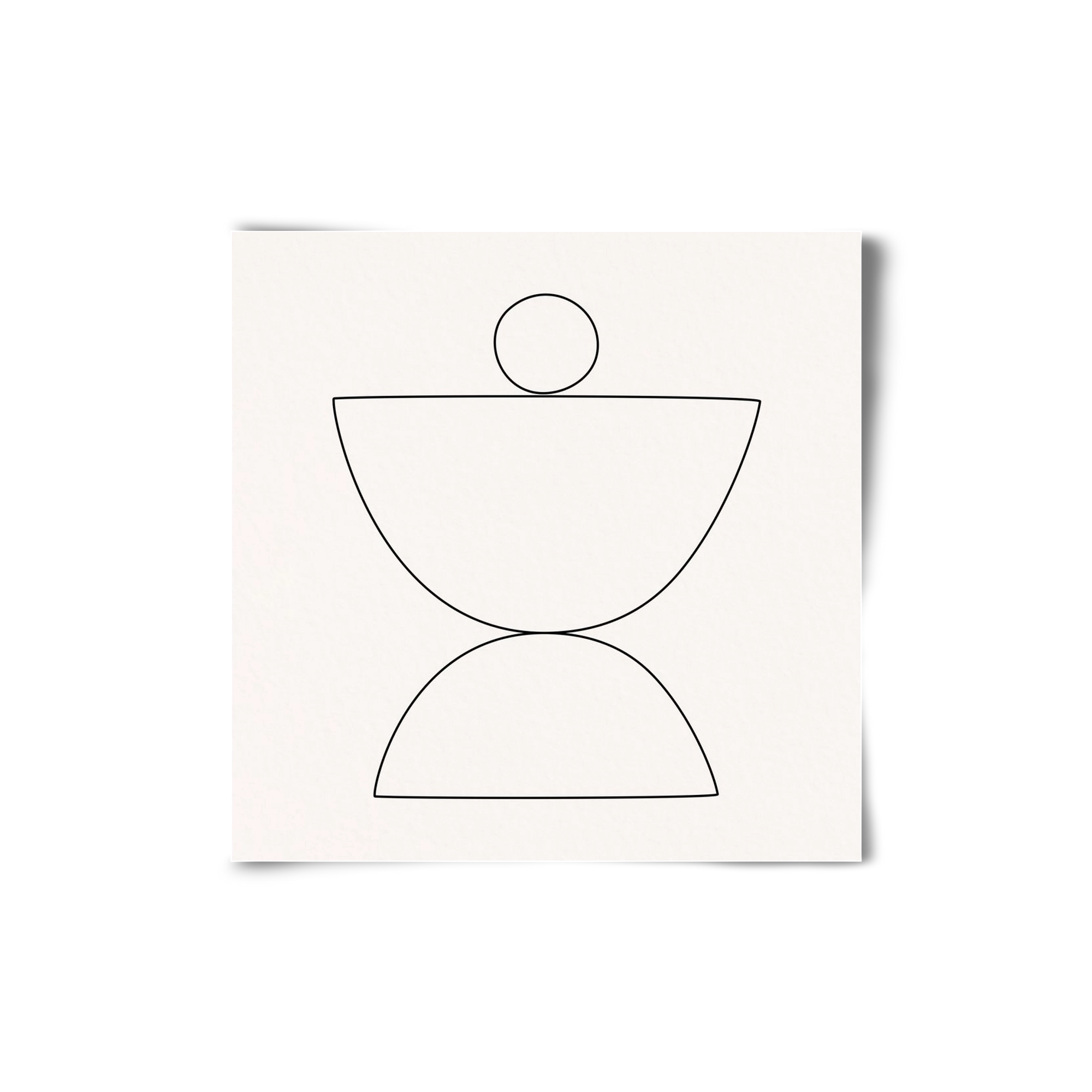 MINIMAL GEOMETIC ART - LINE 02, 20x20 cm, Keret nélkül