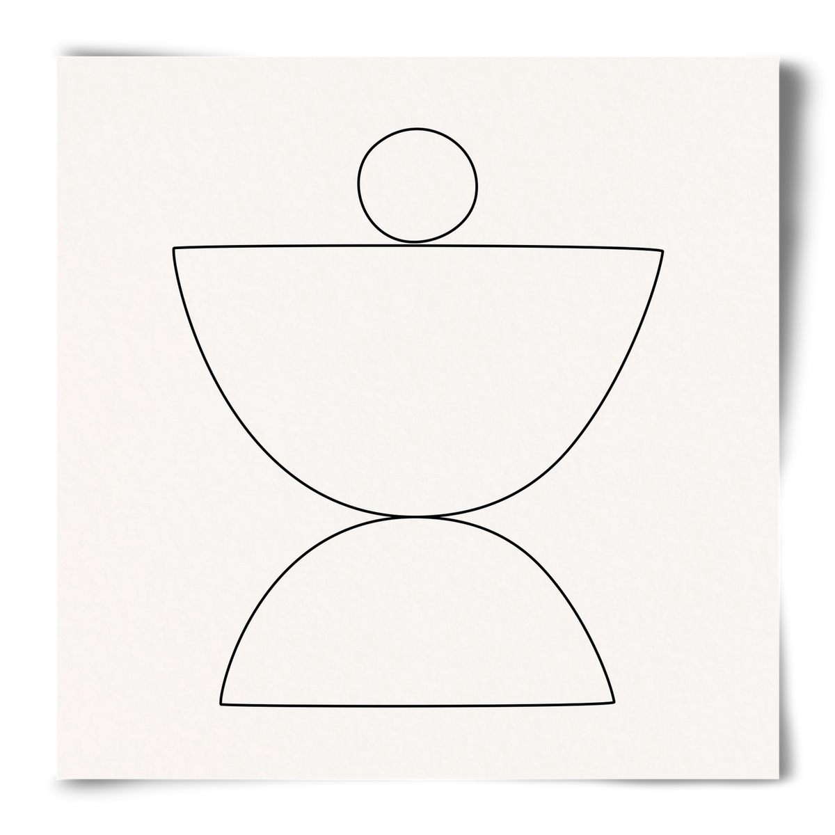 MINIMAL GEOMETIC ART - LINE 02, 50x50 cm, Keret nélkül