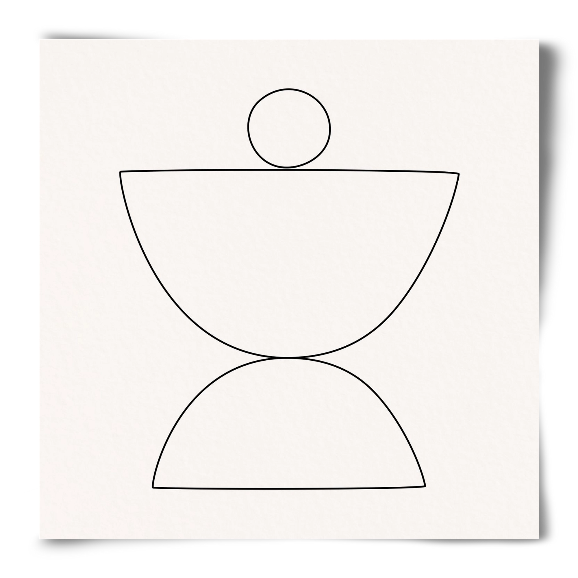 MINIMAL GEOMETIC ART - LINE 02, 50x50 cm, Keret nélkül