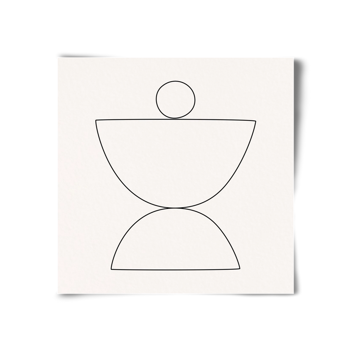 MINIMAL GEOMETIC ART - LINE 02, 30x30 cm, Keret nélkül