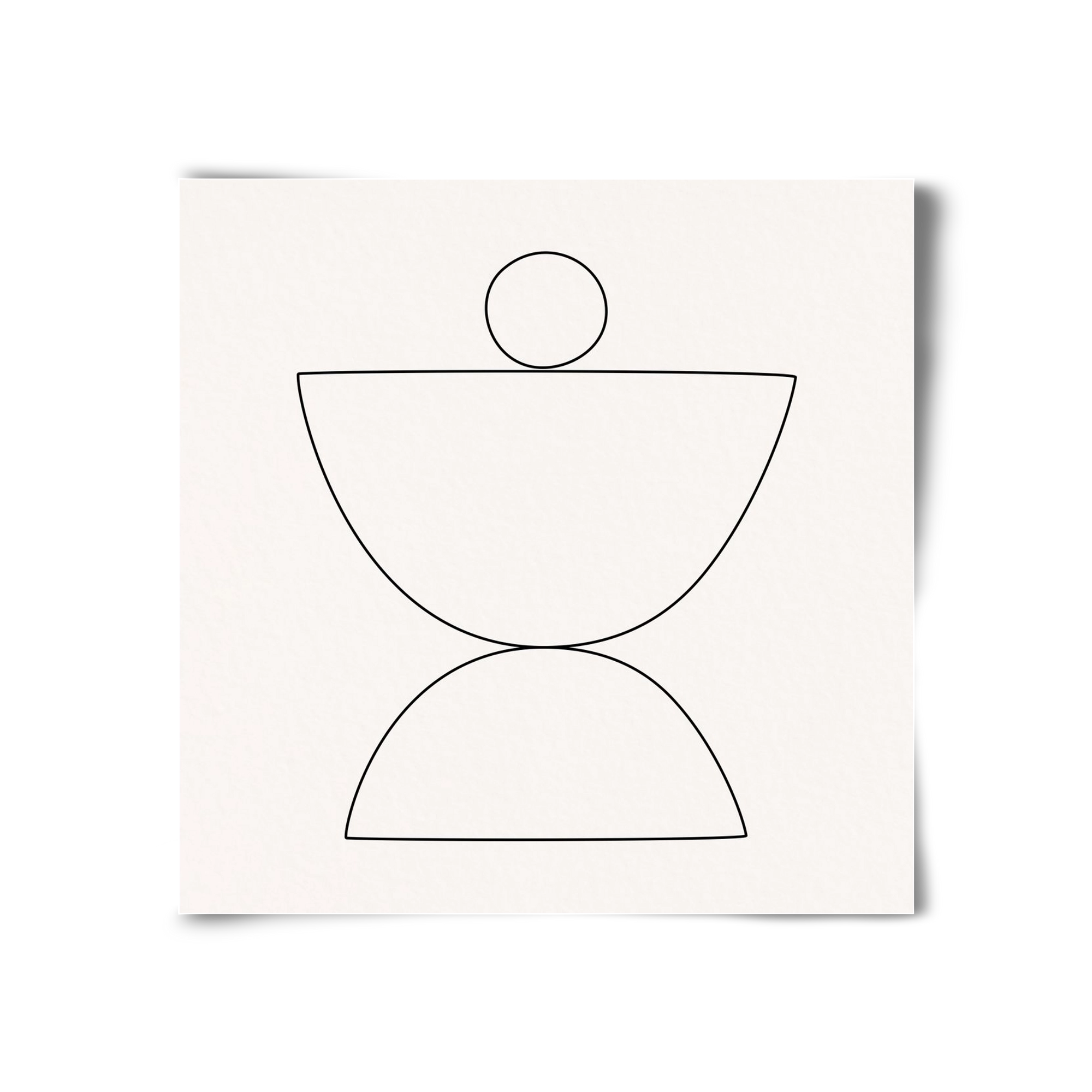 MINIMAL GEOMETIC ART - LINE 02, 30x30 cm, Keret nélkül