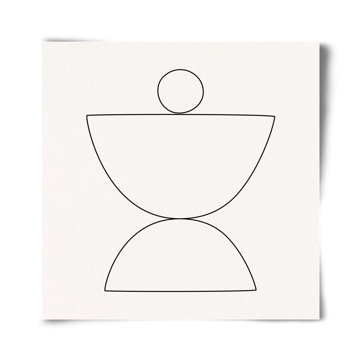 MINIMAL GEOMETIC ART - LINE 02, 40x40 cm, Keret nélkül