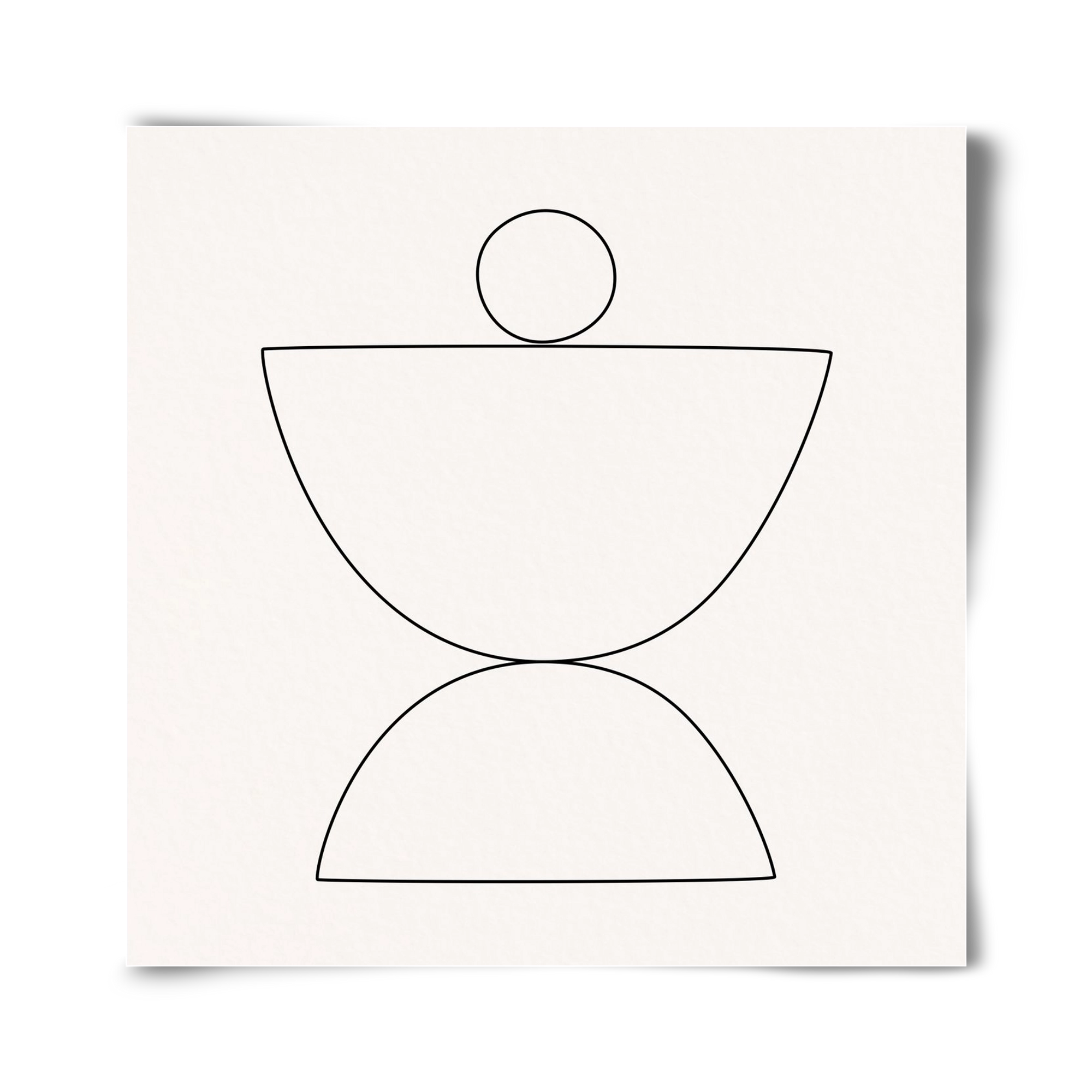 MINIMAL GEOMETIC ART - LINE 02, 40x40 cm, Keret nélkül