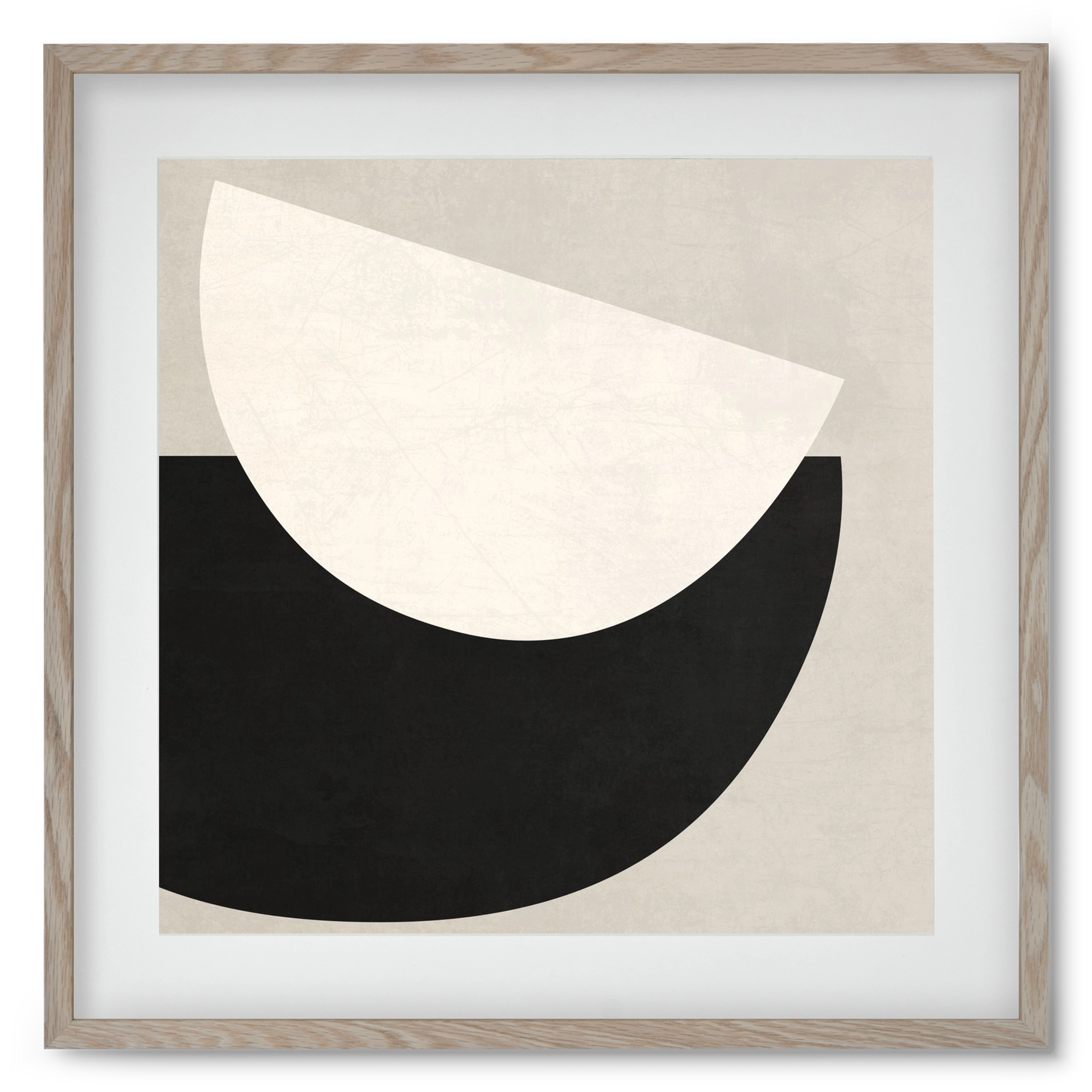 ABSTRACT ART - GEOMETRIC SHAPES 02, 50x50 cm (40x40 cm), Tölgy keret, paszpartuval