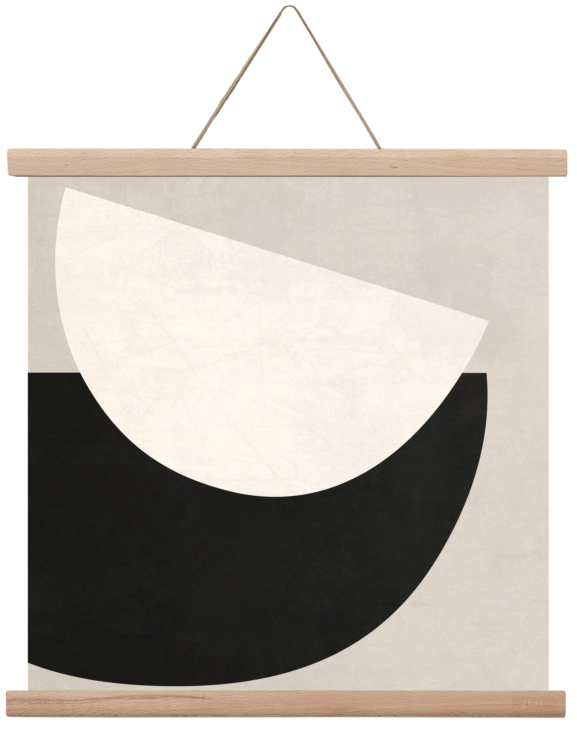 ABSTRACT ART - GEOMETRIC SHAPES 02, 40x40 cm (40x40 cm), Tölgy akasztó