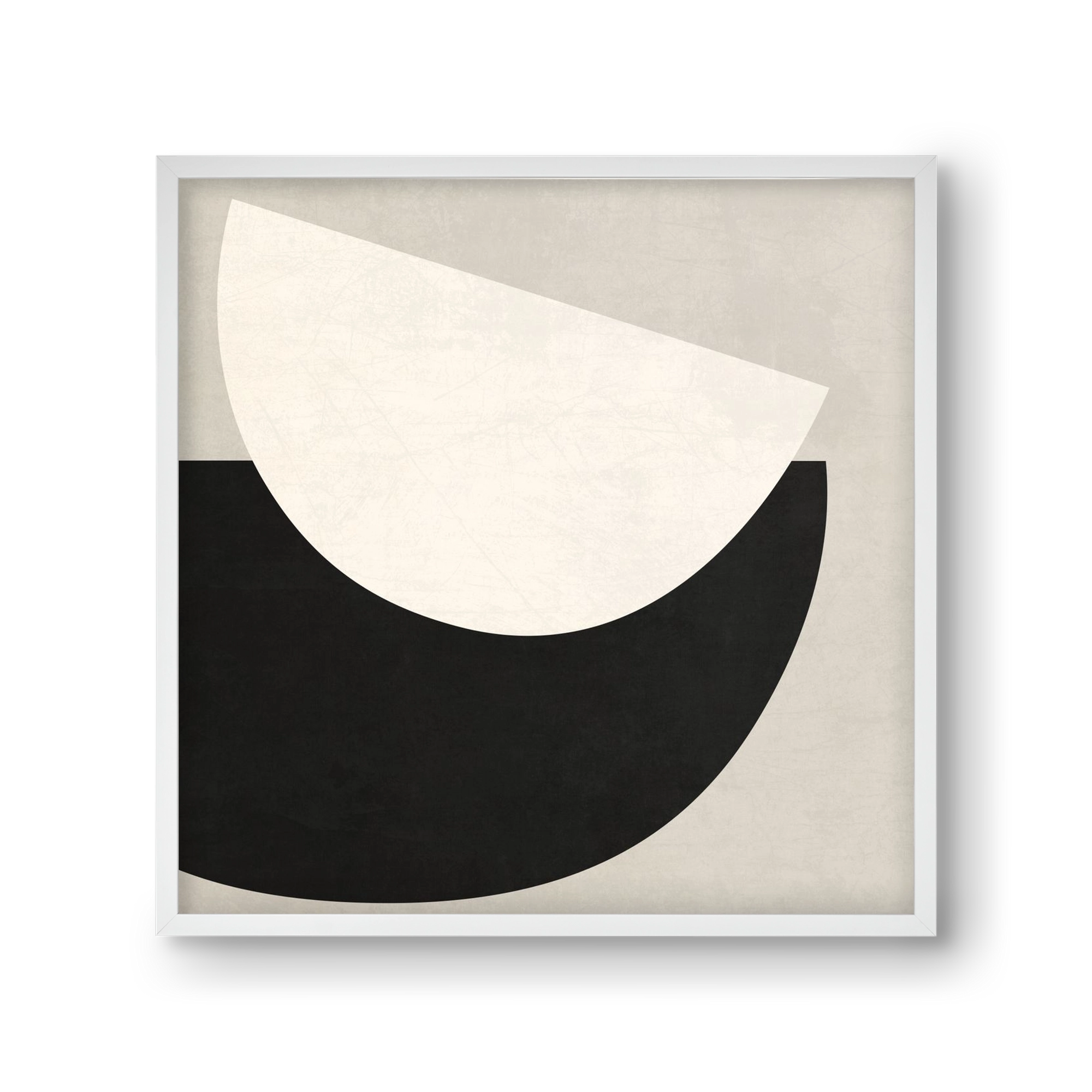 ABSTRACT ART - GEOMETRIC SHAPES 02, 30x30 cm (30x30 cm), Fehér keret