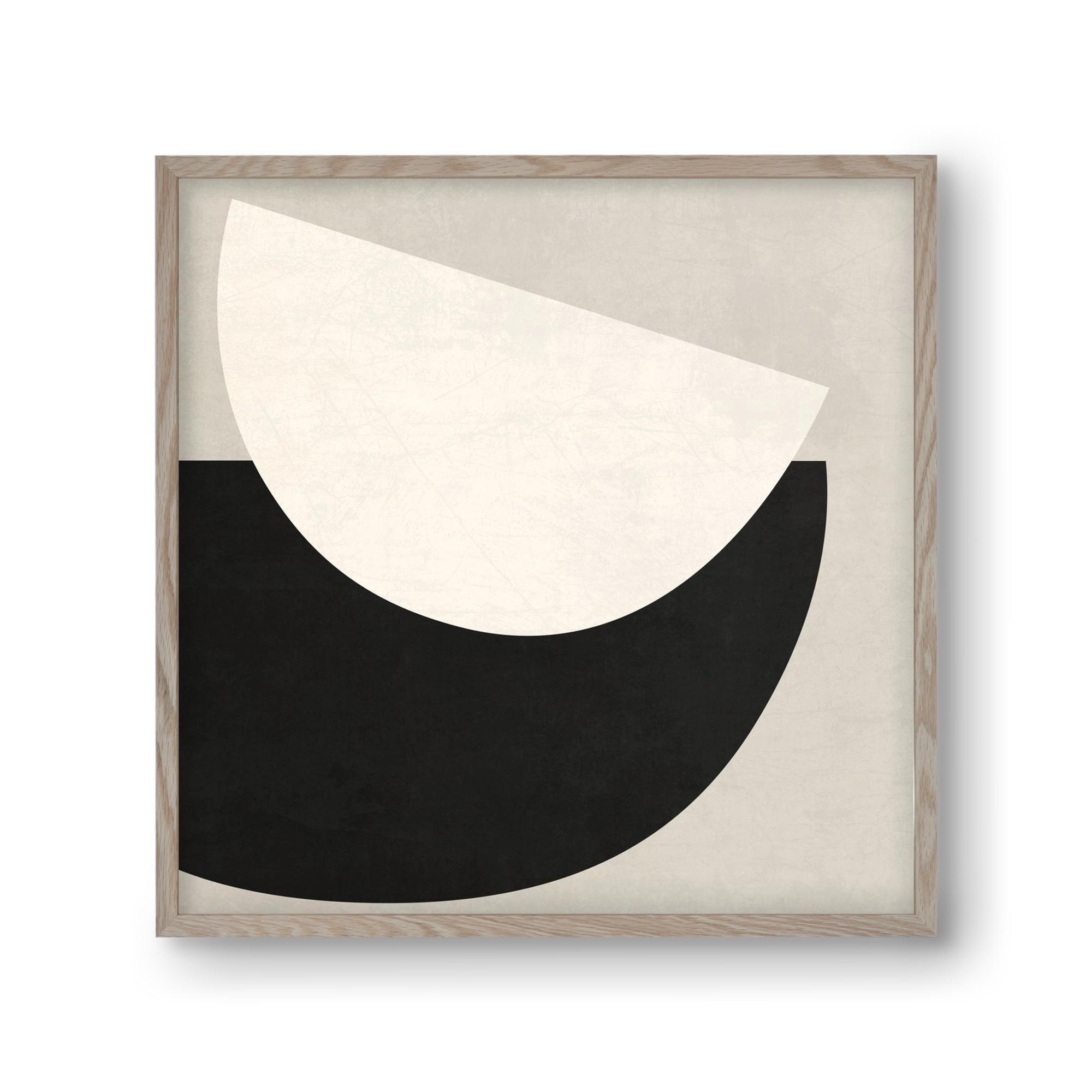 ABSTRACT ART - GEOMETRIC SHAPES 02, 30x30 cm (30x30 cm), Tölgy keret