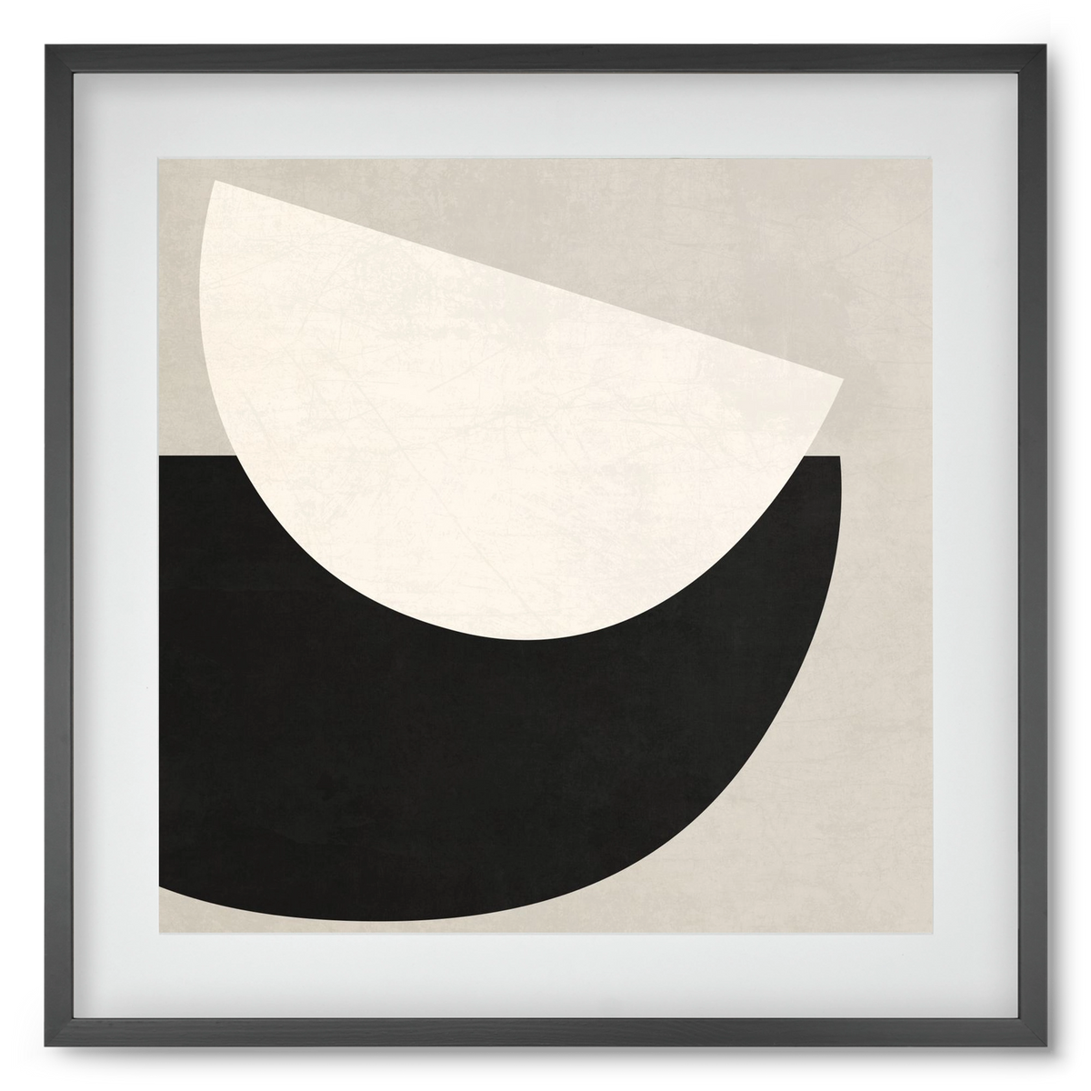 ABSTRACT ART - GEOMETRIC SHAPES 02, 50x50 cm (40x40 cm), Fekete keret, paszpartuval