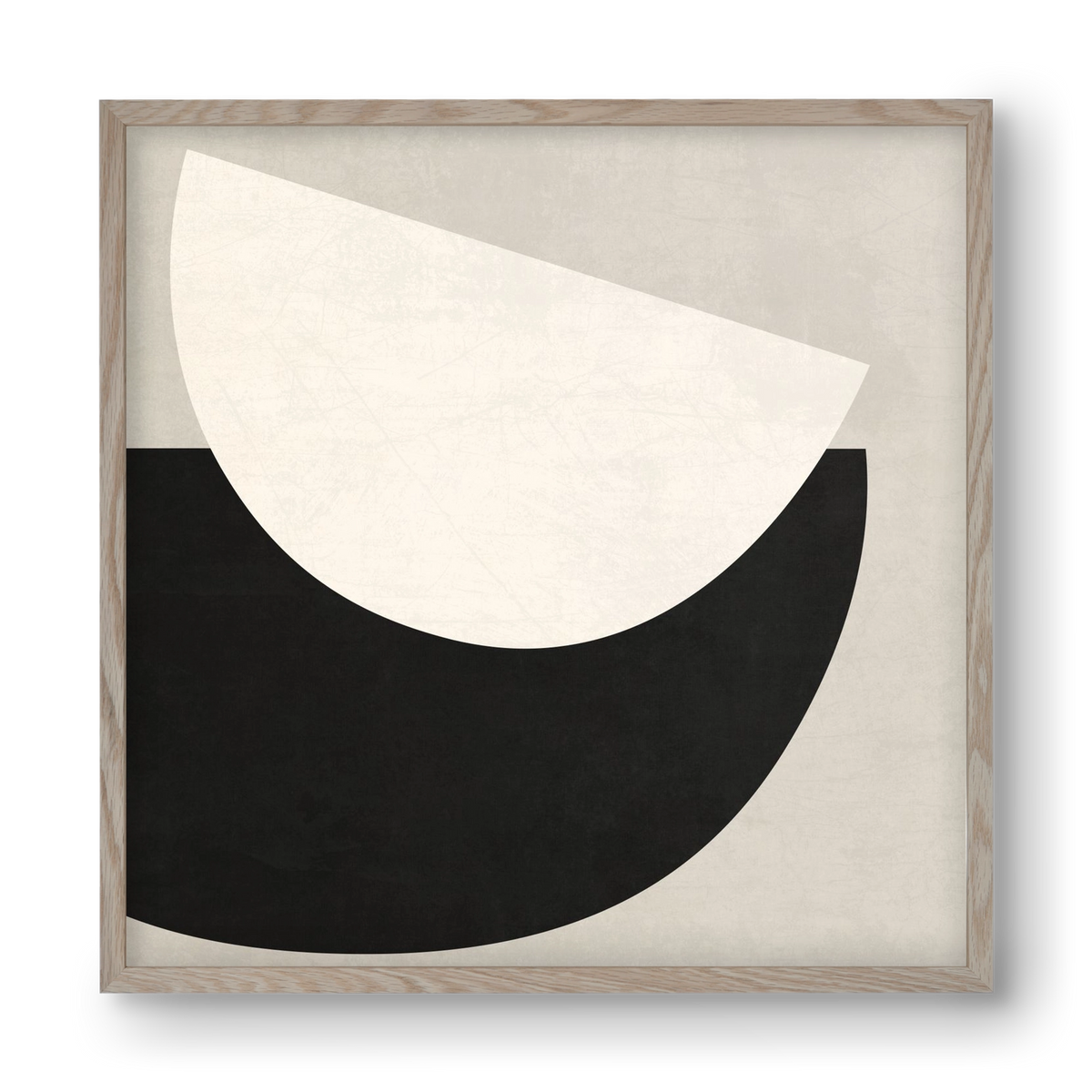 ABSTRACT ART - GEOMETRIC SHAPES 02, 40x40 cm (40x40 cm), Tölgy keret