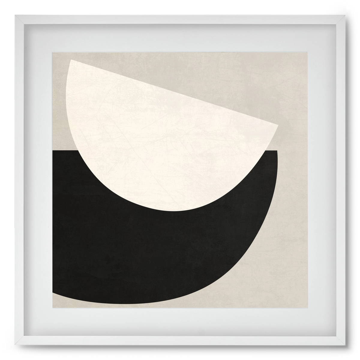 ABSTRACT ART - GEOMETRIC SHAPES 02, 50x50 cm (40x40 cm), Fehér keret, paszpartuval