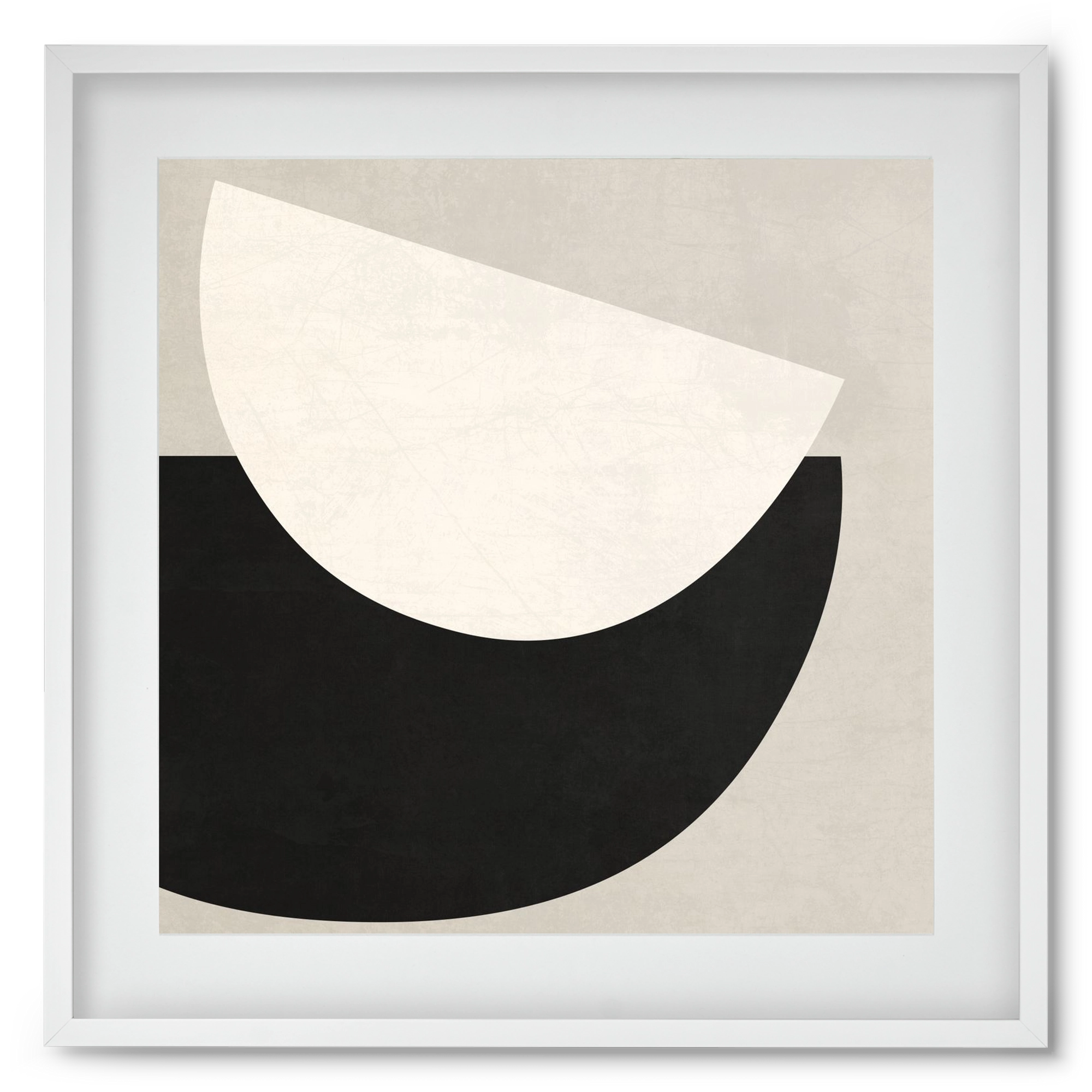 ABSTRACT ART - GEOMETRIC SHAPES 02, 50x50 cm (40x40 cm), Fehér keret, paszpartuval