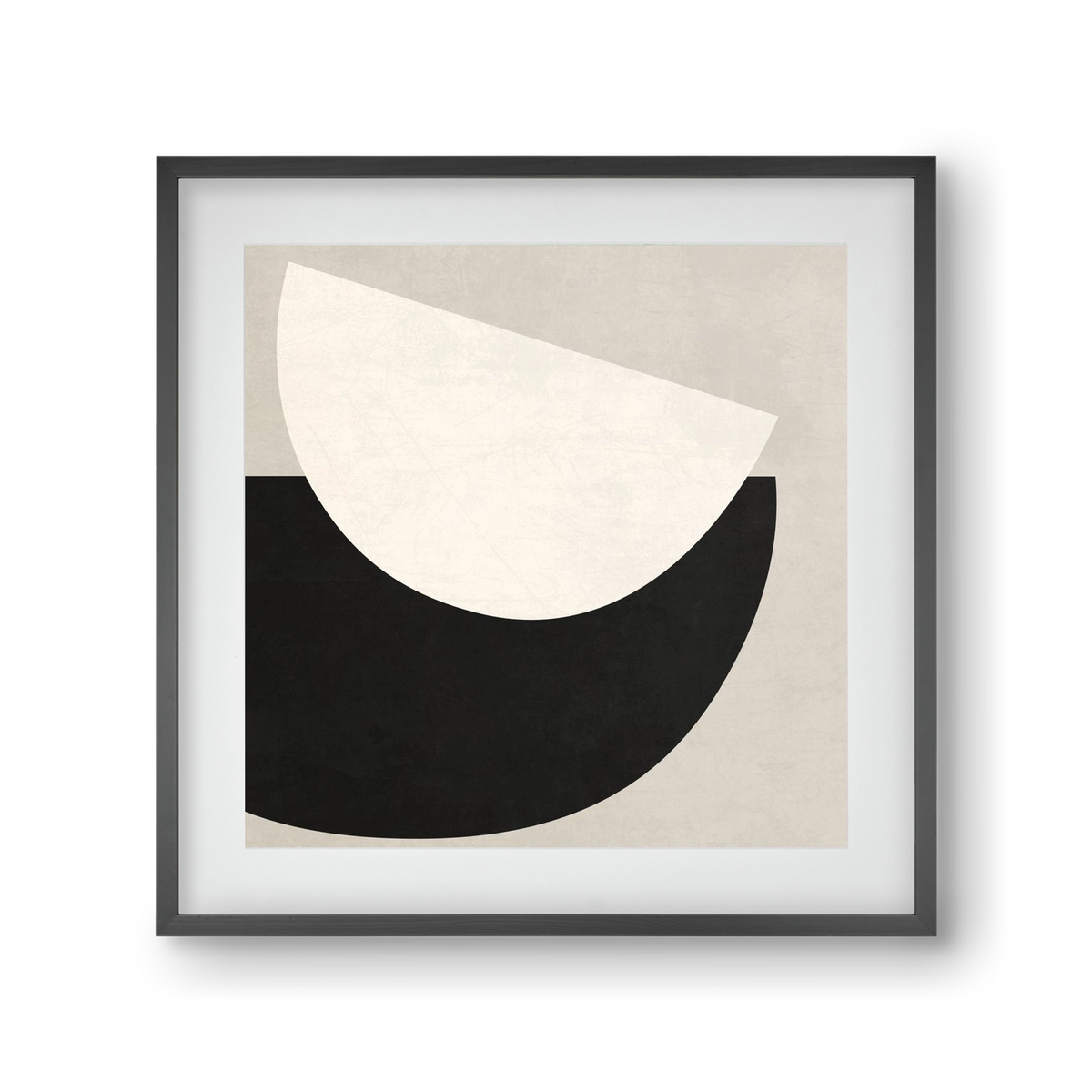 ABSTRACT ART - GEOMETRIC SHAPES 02, 30x30 cm (20x20 cm), Fekete keret, paszpartuval