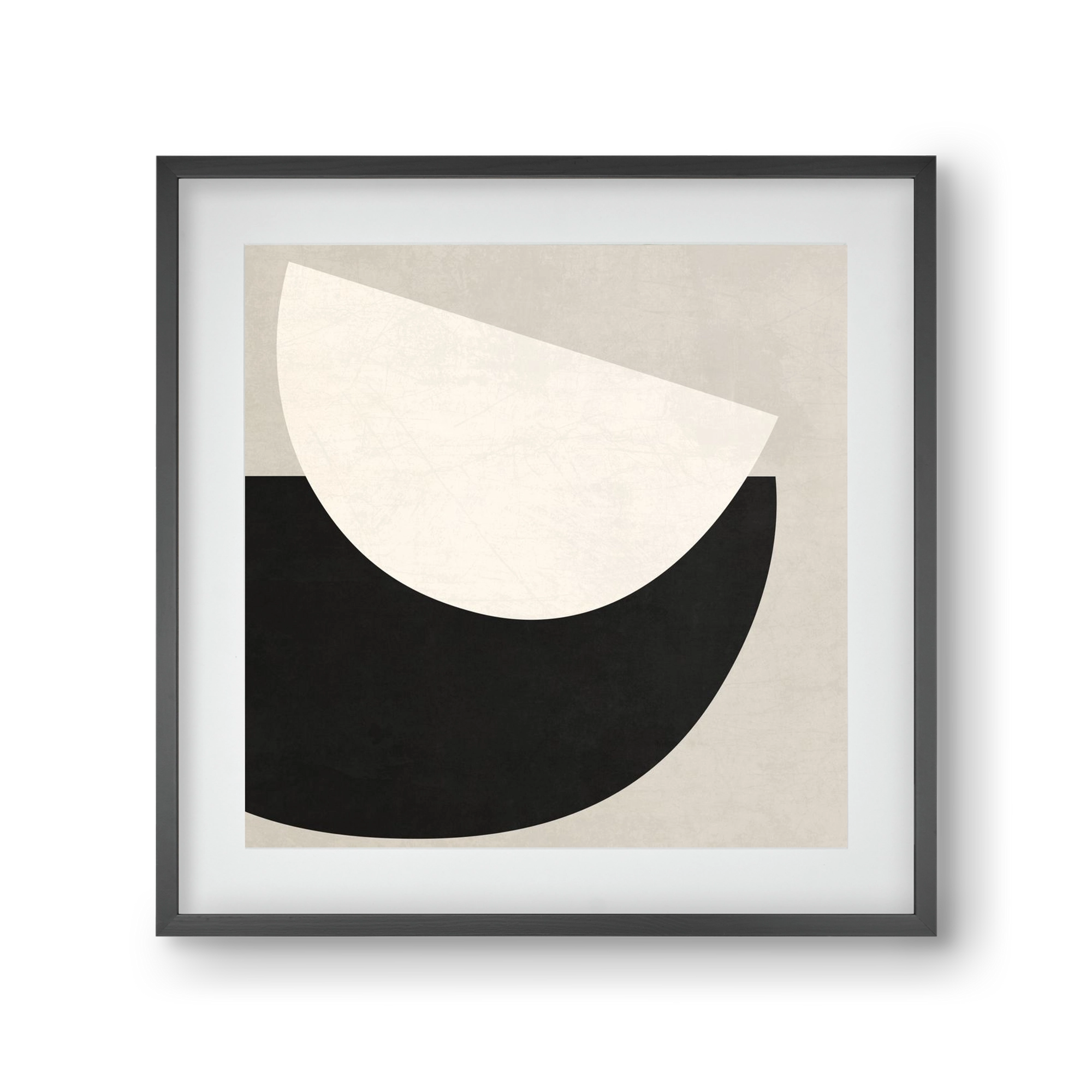ABSTRACT ART - GEOMETRIC SHAPES 02, 30x30 cm (20x20 cm), Fekete keret, paszpartuval