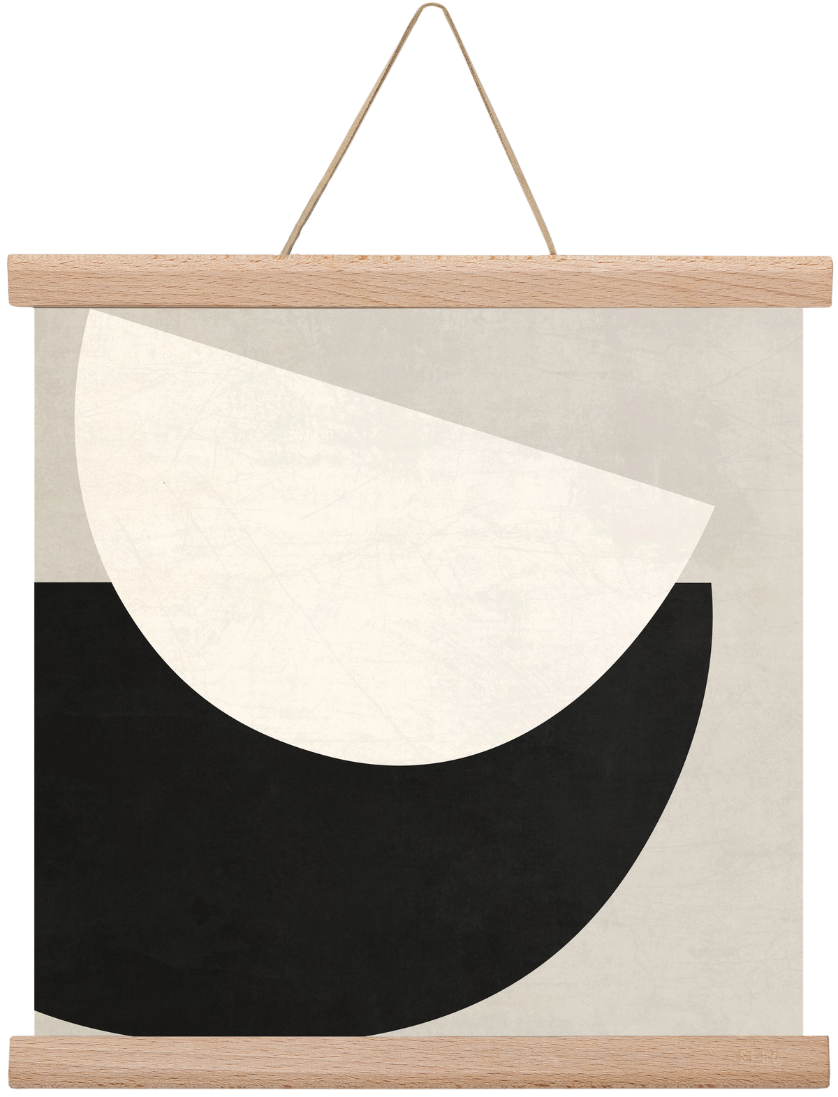 ABSTRACT ART - GEOMETRIC SHAPES 02, 30x30 cm (30x30 cm), Tölgy akasztó