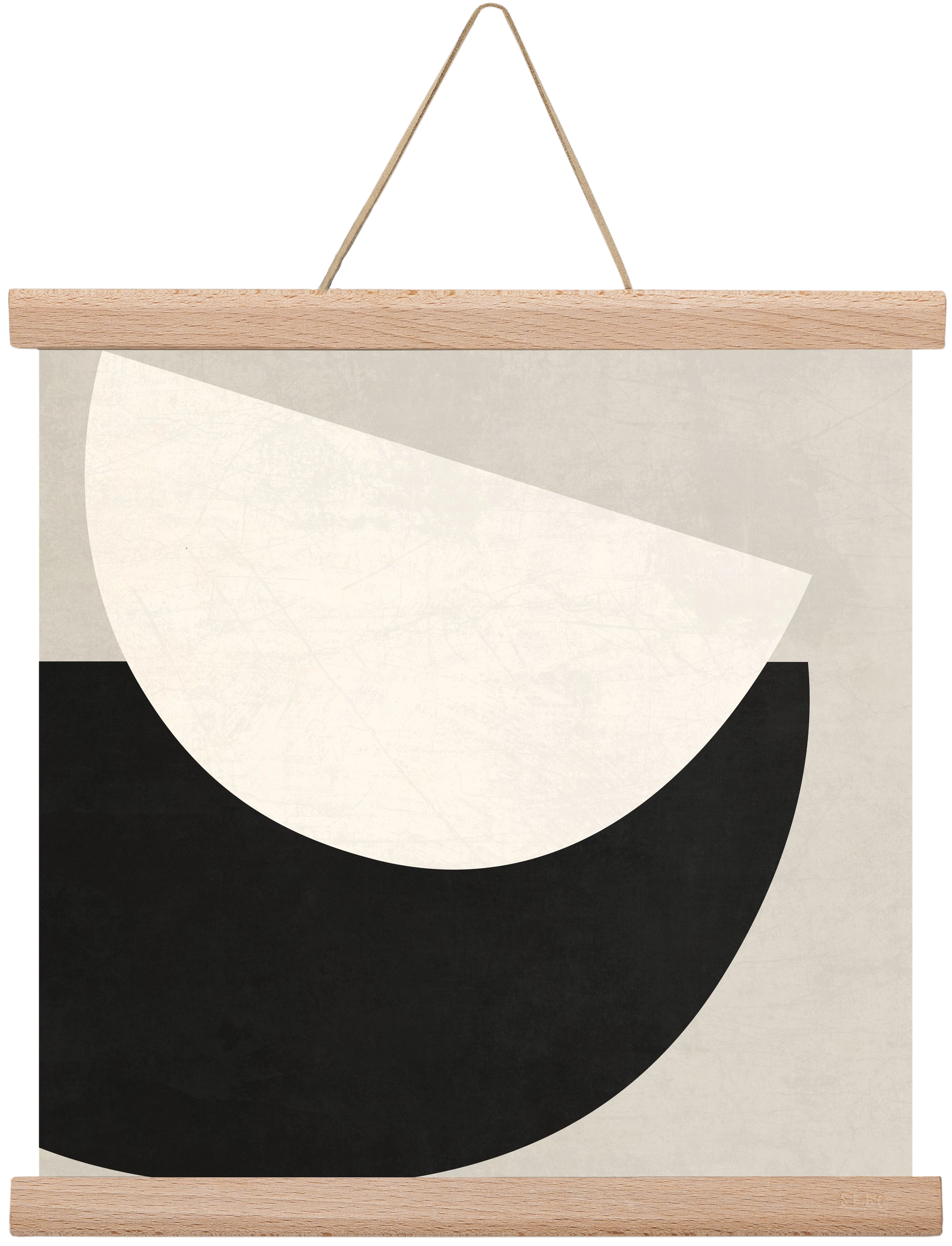 ABSTRACT ART - GEOMETRIC SHAPES 02, 30x30 cm (30x30 cm), Tölgy akasztó