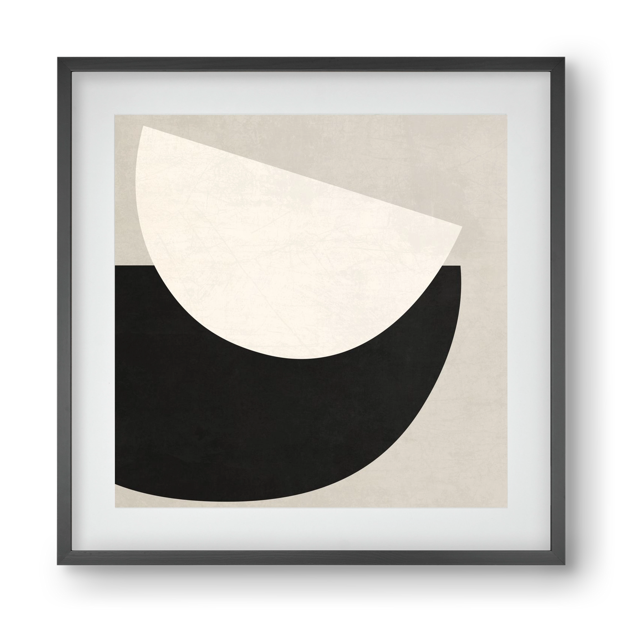 ABSTRACT ART - GEOMETRIC SHAPES 02, 40x40 cm (30x30 cm), Fekete keret, paszpartuval