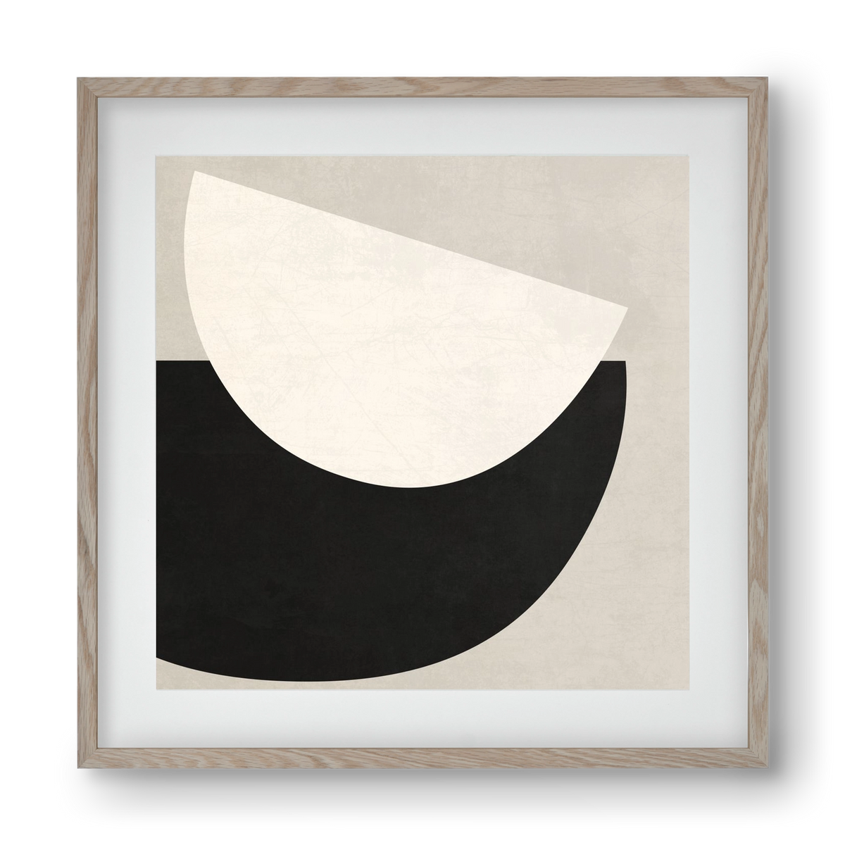 ABSTRACT ART - GEOMETRIC SHAPES 02, 40x40 cm (30x30 cm), Tölgy keret, paszpartuval