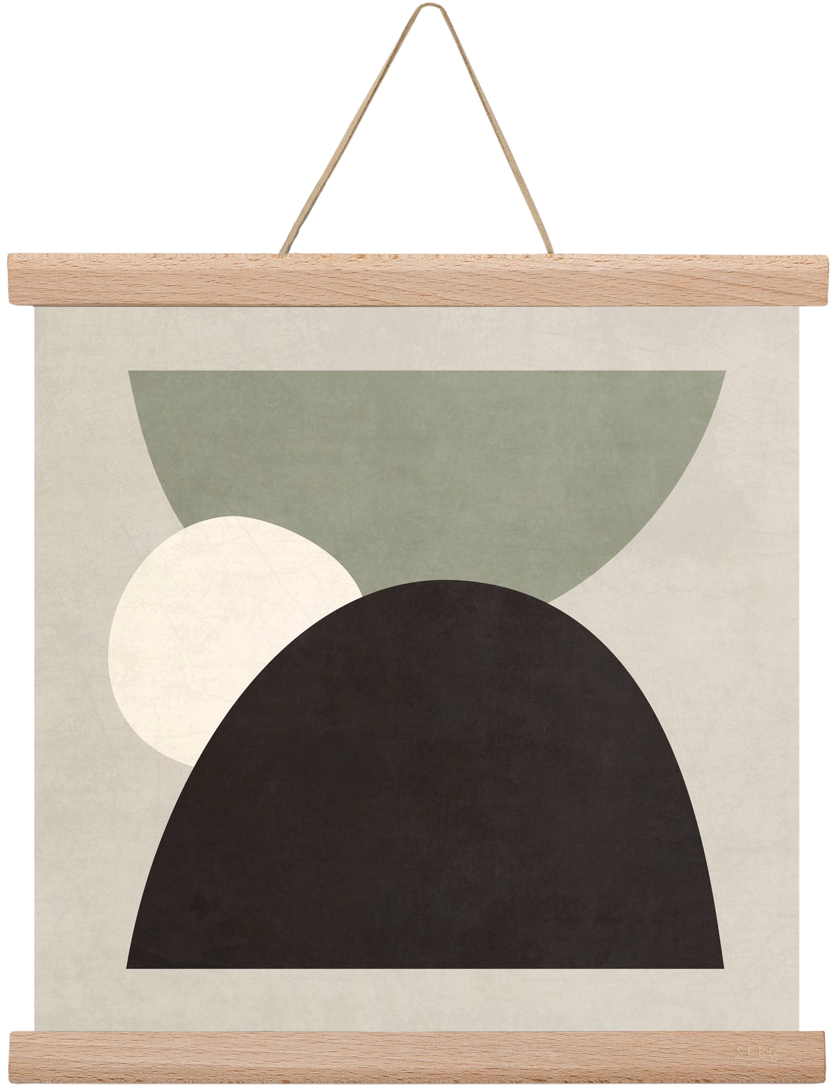 ABSTRACT ART - GEOMETRIC SHAPES 01, 30x30 cm (30x30 cm), Tölgy akasztó