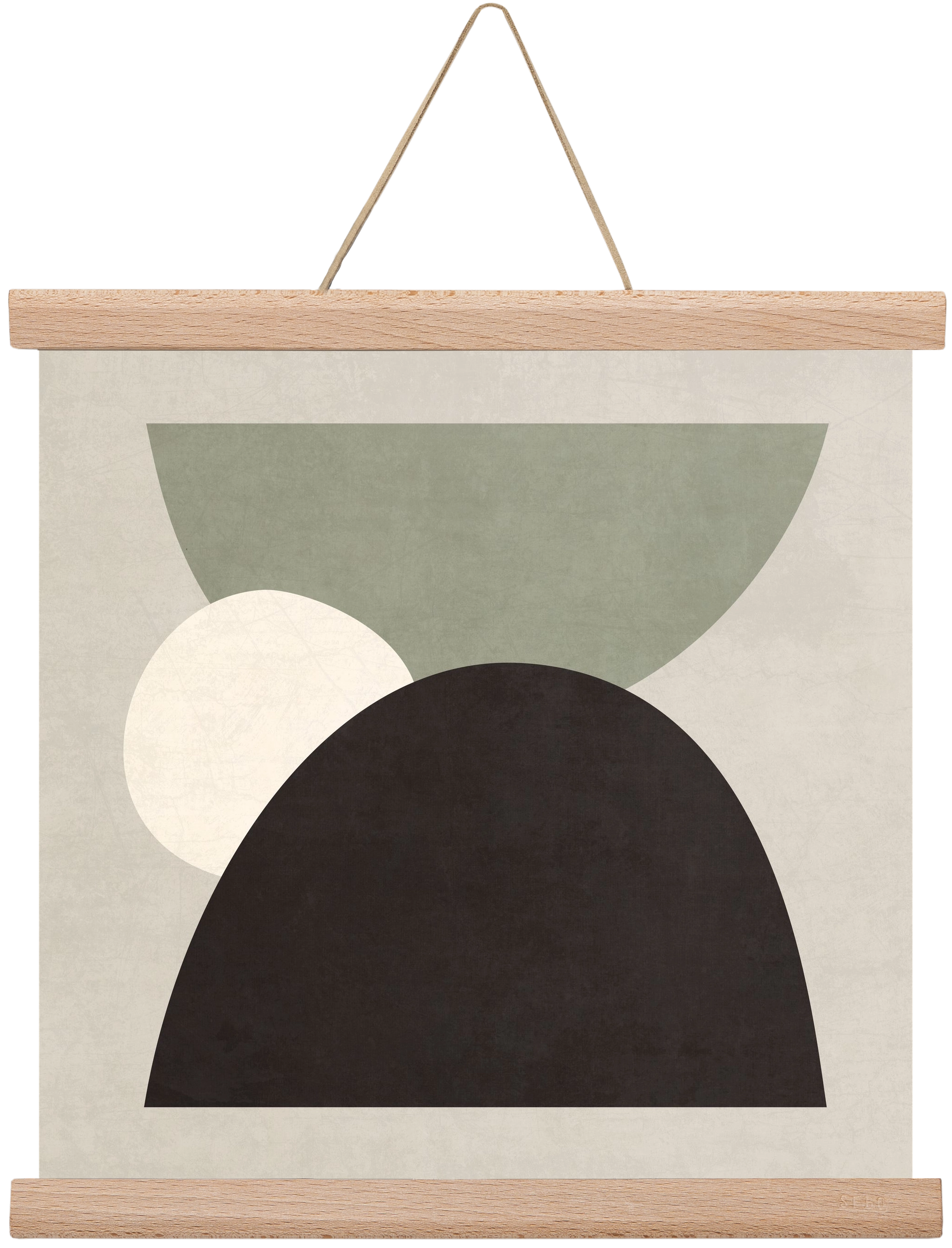 ABSTRACT ART - GEOMETRIC SHAPES 01, 30x30 cm (30x30 cm), Tölgy akasztó