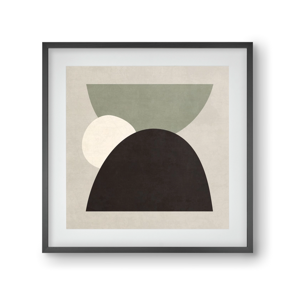 ABSTRACT ART - GEOMETRIC SHAPES 01, 30x30 cm (20x20 cm), Fekete keret, paszpartuval