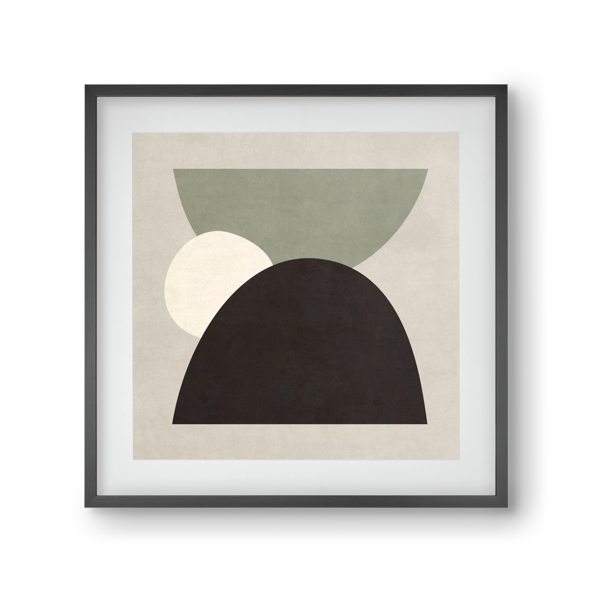 ABSTRACT ART - GEOMETRIC SHAPES 01, 30x30 cm (20x20 cm), Fekete keret, paszpartuval