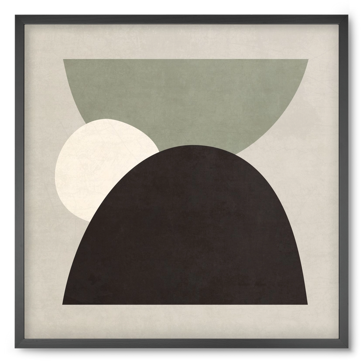 ABSTRACT ART - GEOMETRIC SHAPES 01, 50x50 cm (50x50 cm), Fekete keret