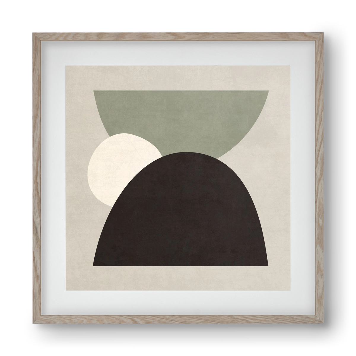 ABSTRACT ART - GEOMETRIC SHAPES 01, 40x40 cm (30x30 cm), Tölgy keret, paszpartuval